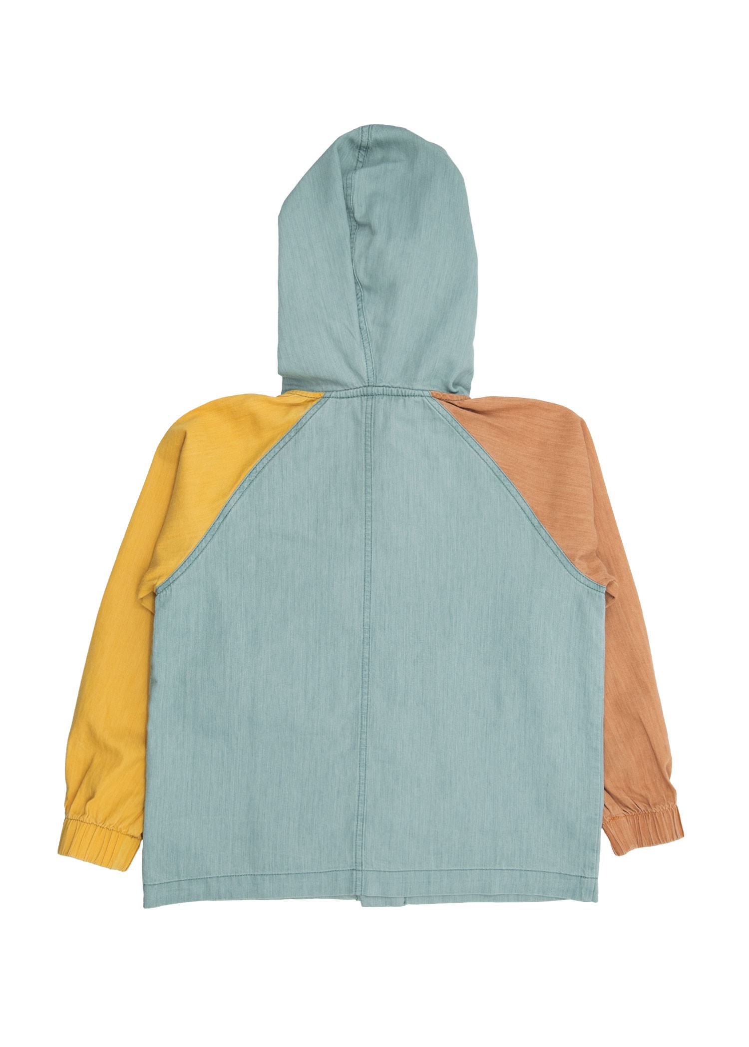 100% Cotton Hooded Colorful Denim Unisex Jacket