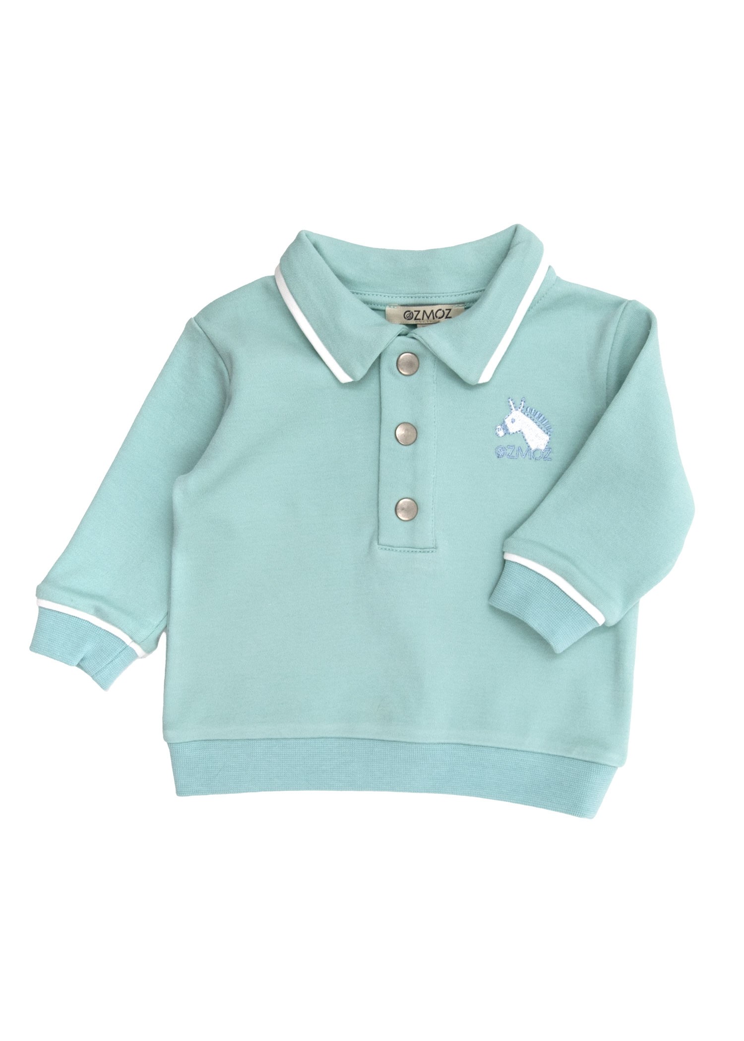 Organic Eggshell Blue Baby Boy Top
