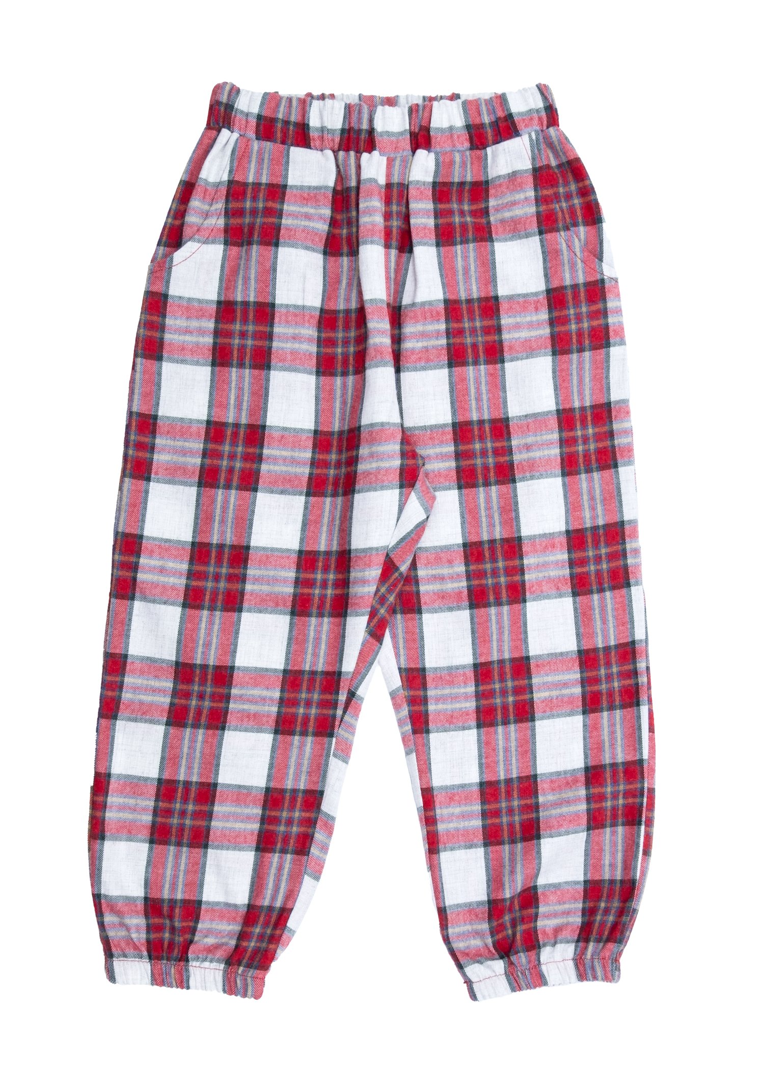 Plaid Red Winter Little Unisex Children's Bottom