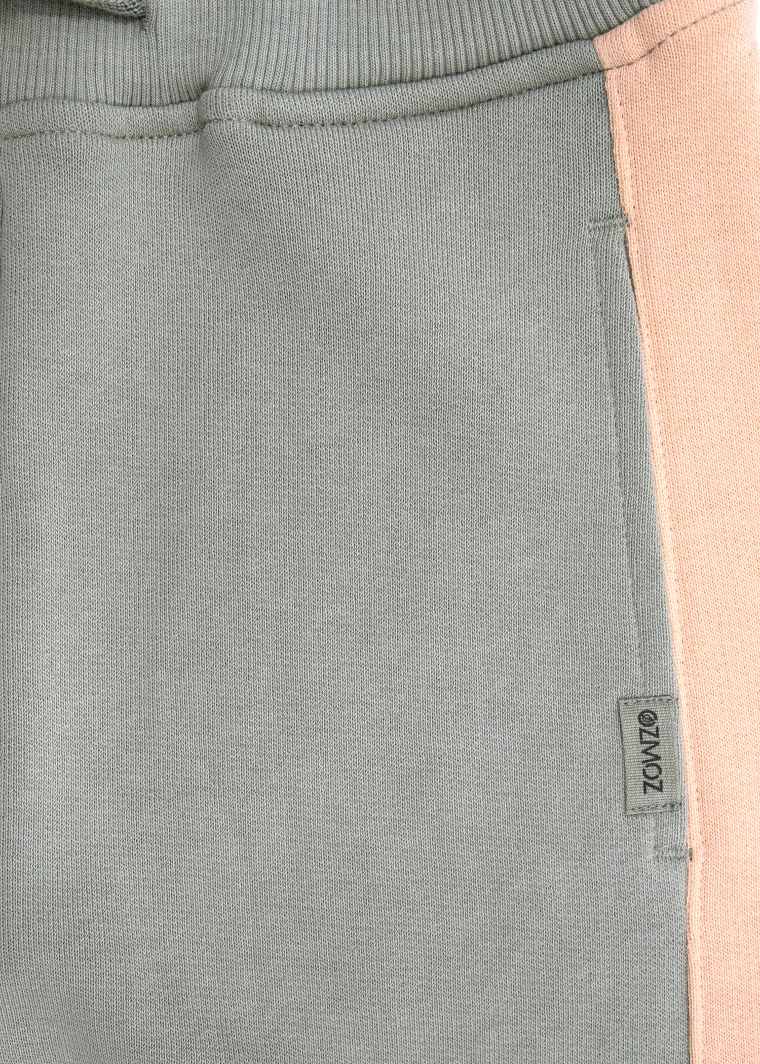 Organik Yanı Şeritli Yeşil Kışlık Kız Çocuk Eşofman Altı