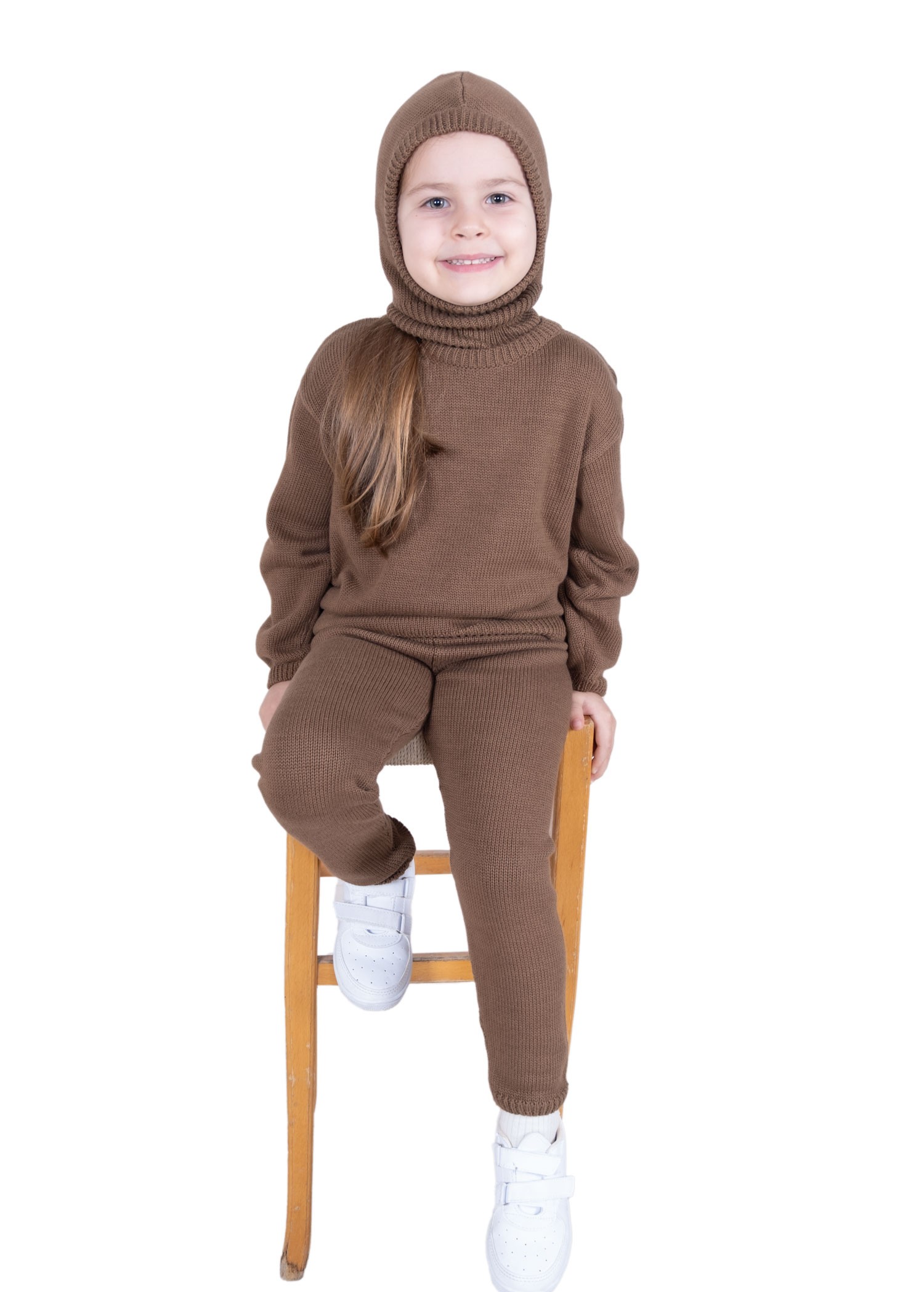 Organic Cotton Winter Brown Unisex Little Kids Knitwear Sweater