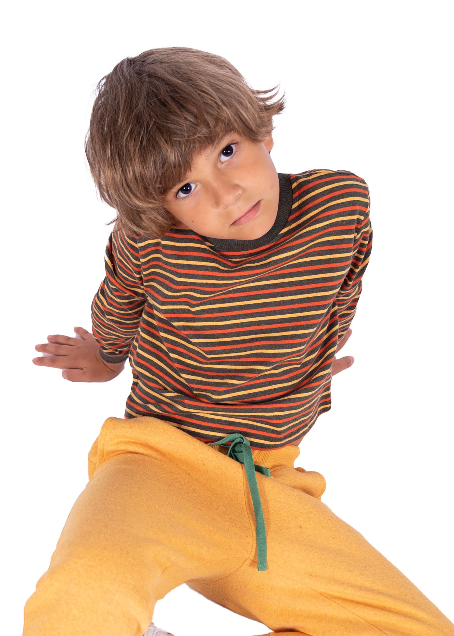 Reborn Boy's Seasonal Thin Sweatshirt Striped