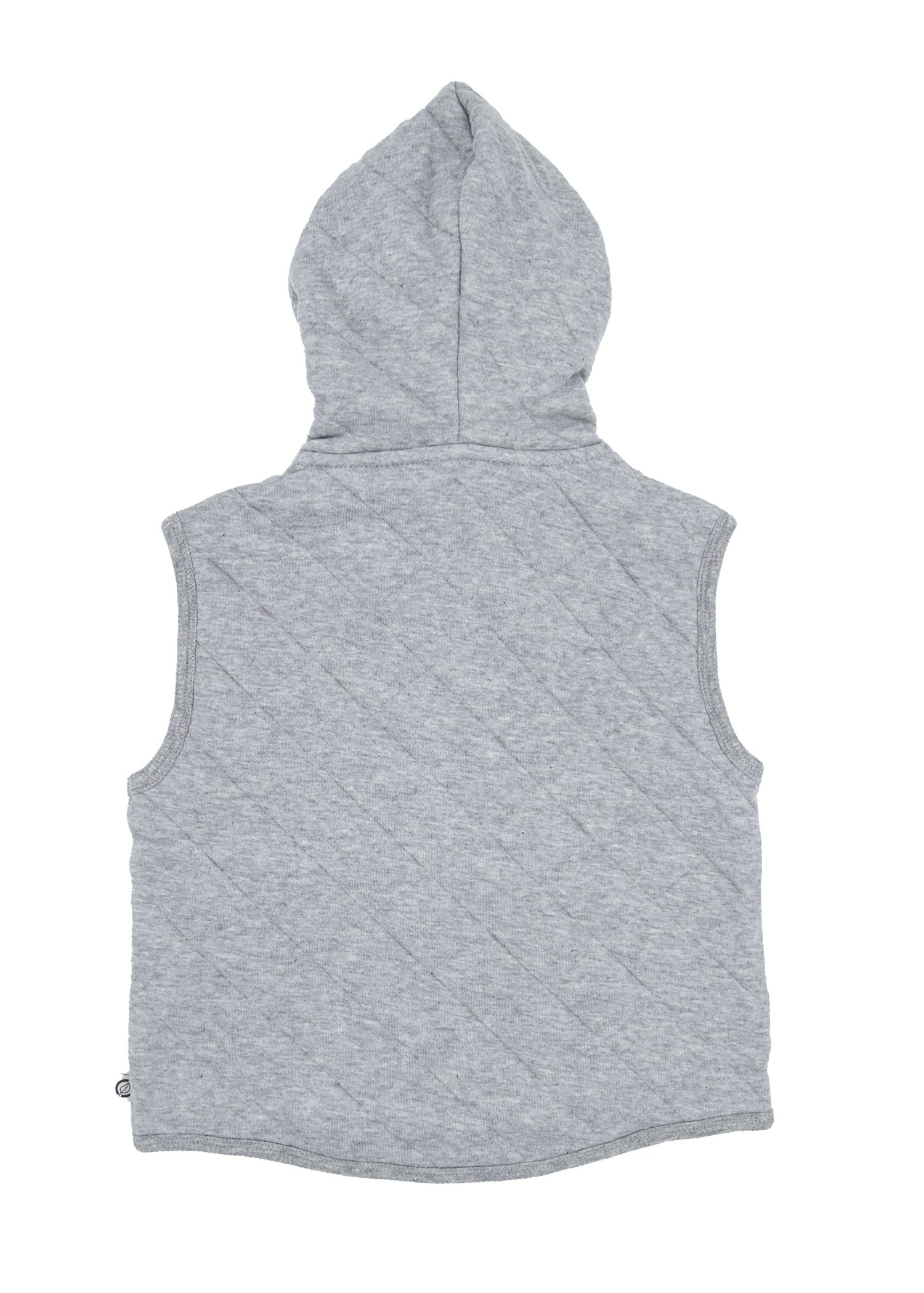 Quilted Sleeveless Gray Winter Unisex Children's Sports Vest