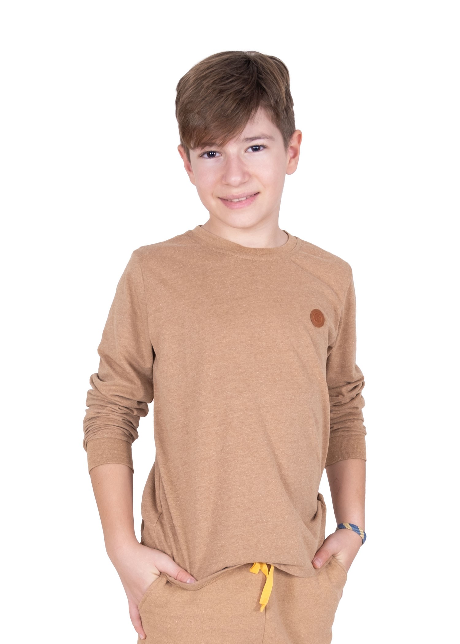 Reborn Thin Fabric Light Brown Spring Boy Sweatshirt