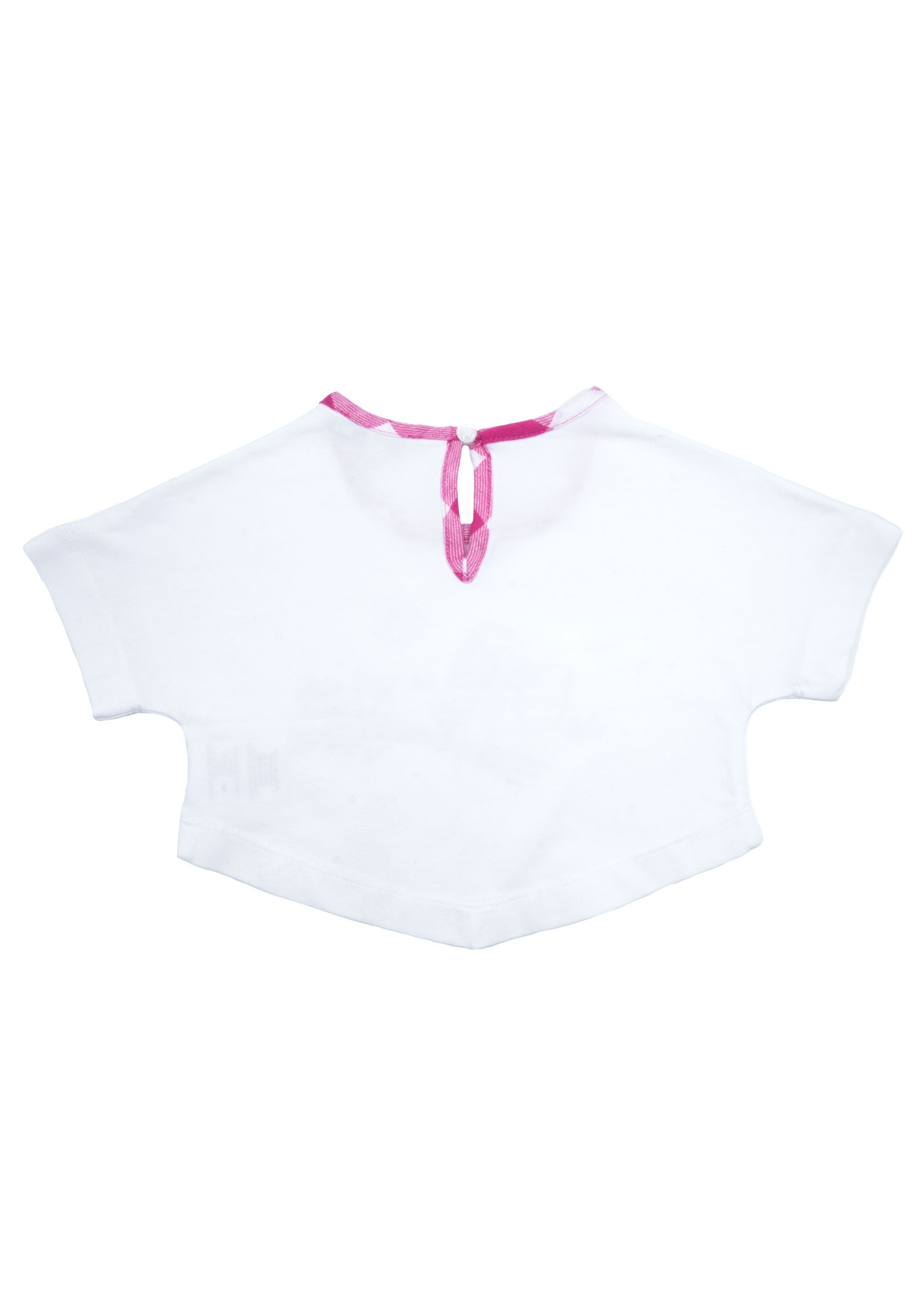 Organic Printed White Summer Baby Girl Tshirt