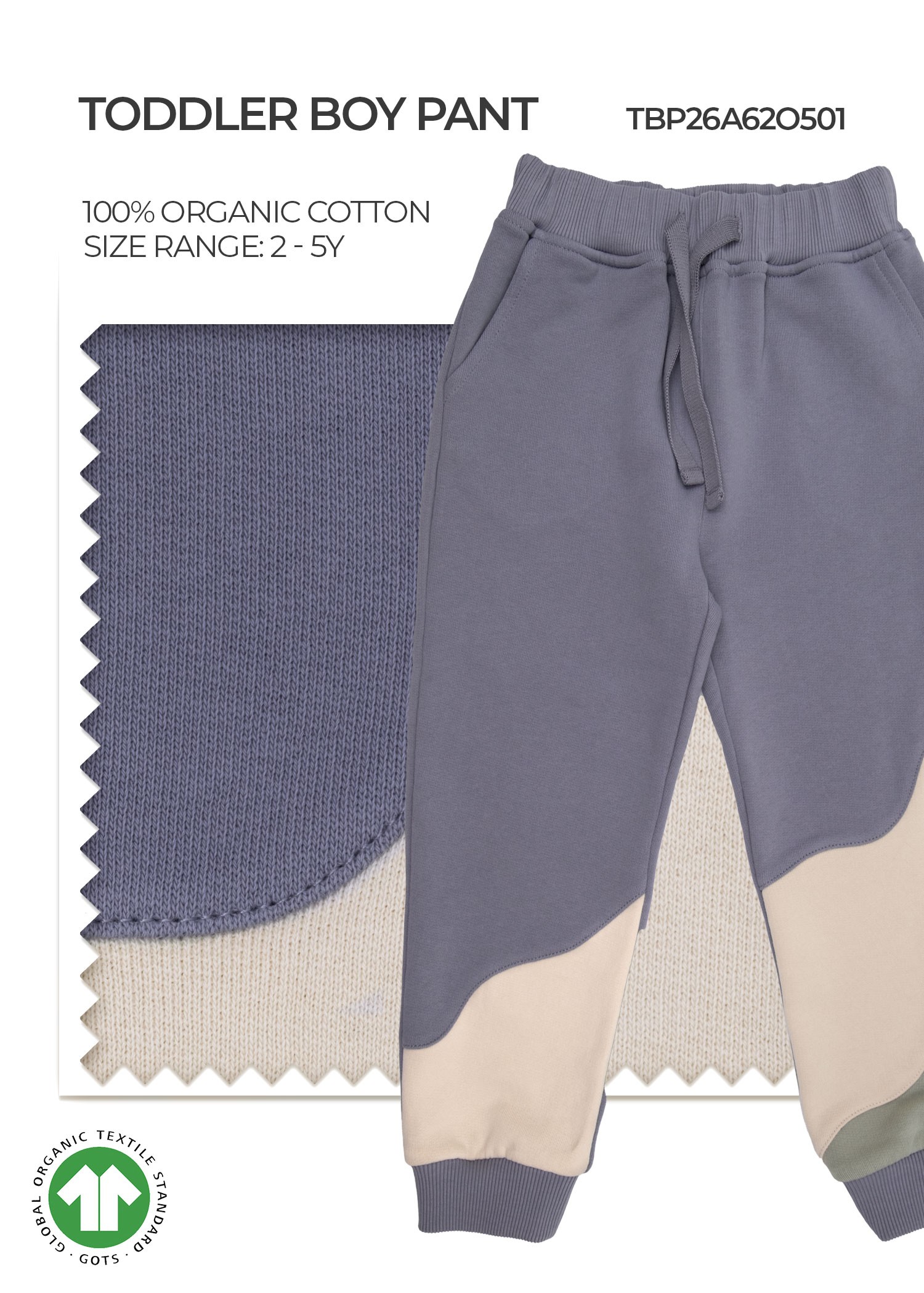 Organic Quick Silver Toddler Boy Pant