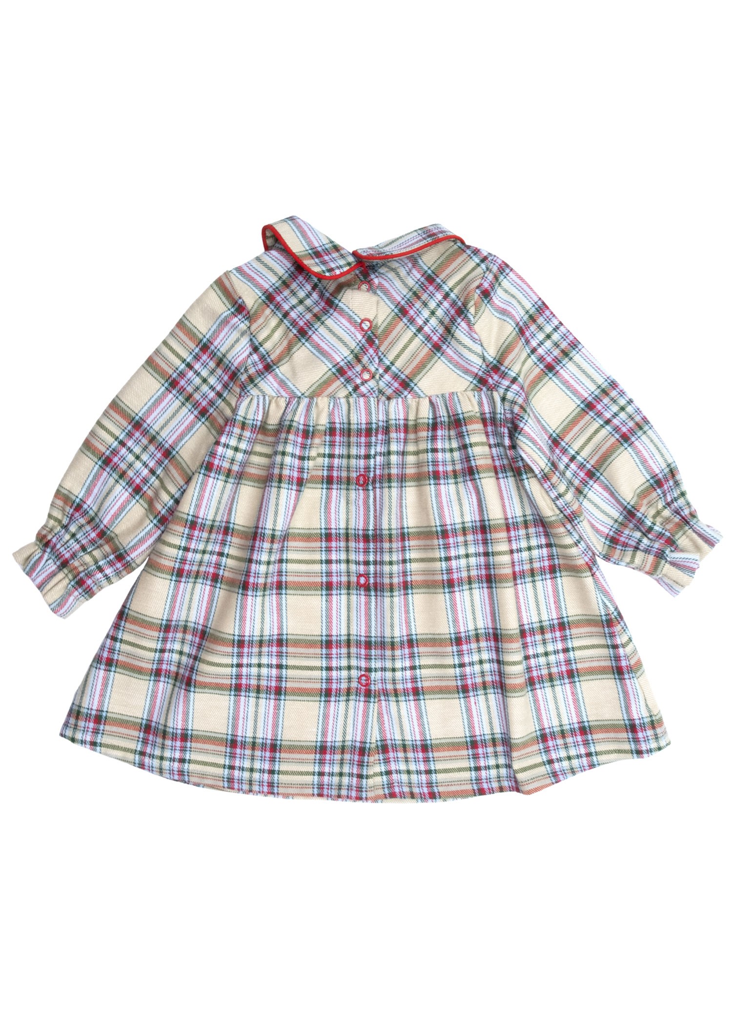 100% Cotton Wide Plaid Robe Winter Baby Girl Dress