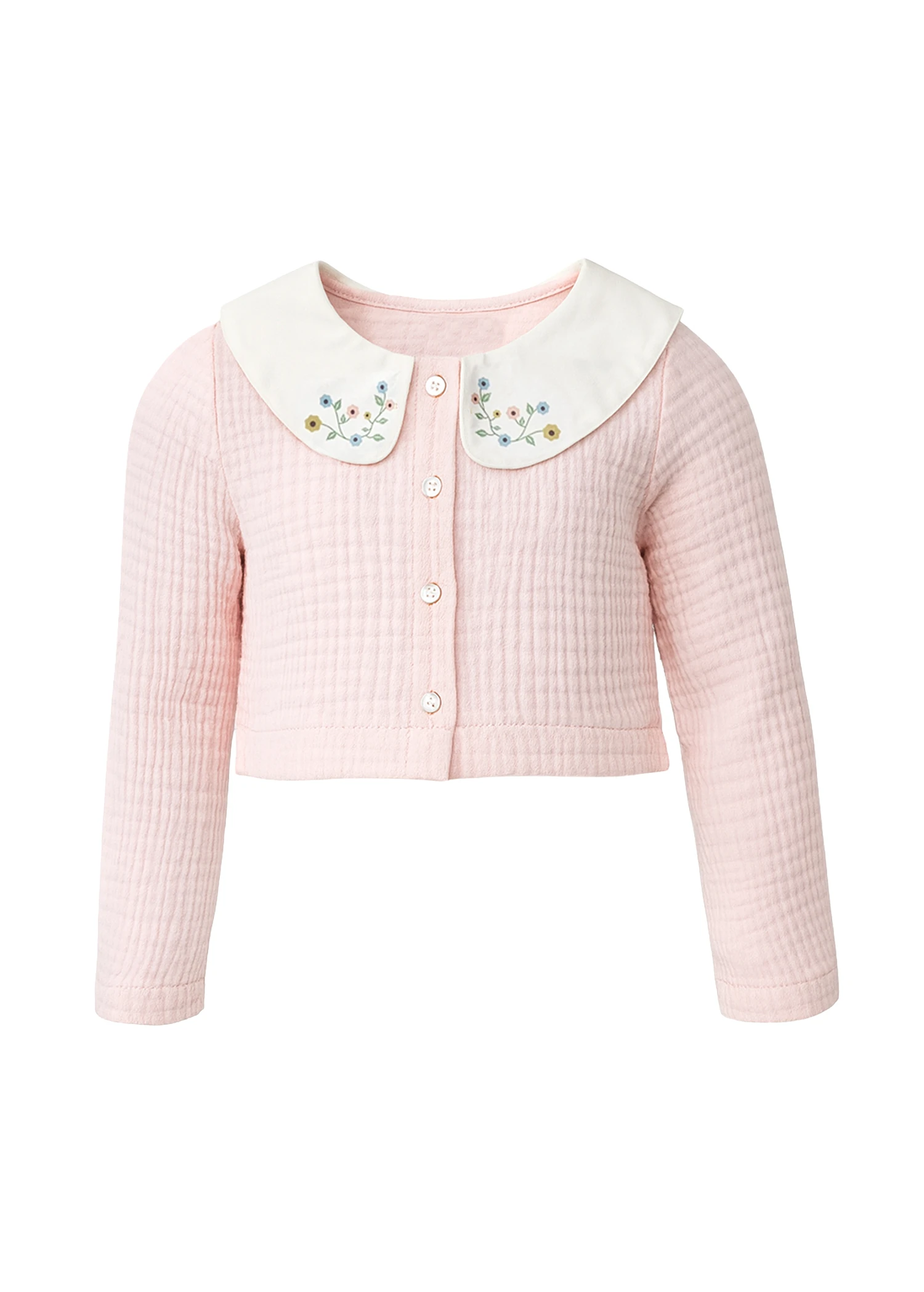 100% Cotton 4-layer Muslin Fabric Spring Toddler Girls Jacket