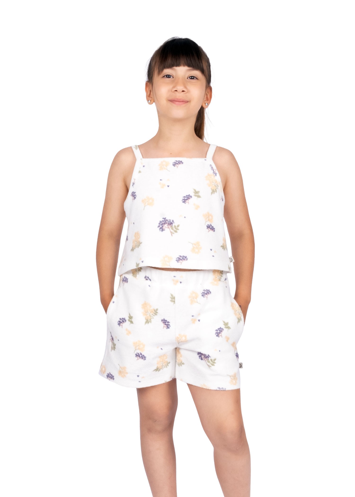 Organic Terry Fabric Summer Girls Shorts