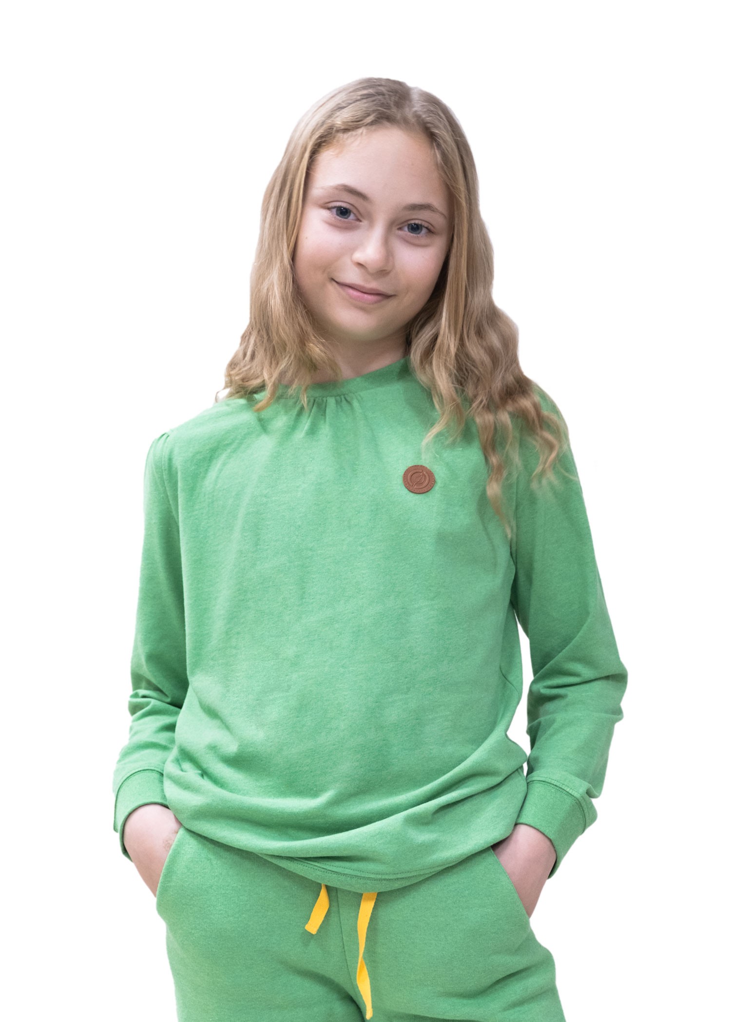 Reborn Thin Fabric Green Spring Girl's Sweatshirt