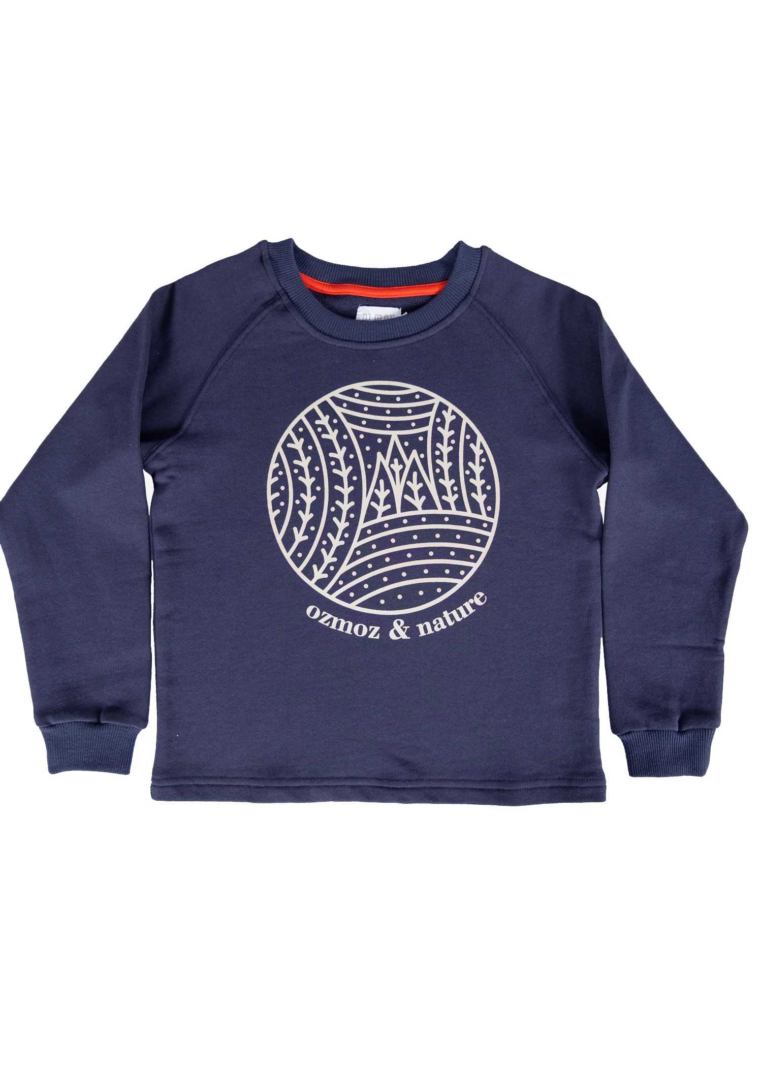 Organic Cotton Nature Printed Navy Blue Winter Boy Sweatshirt