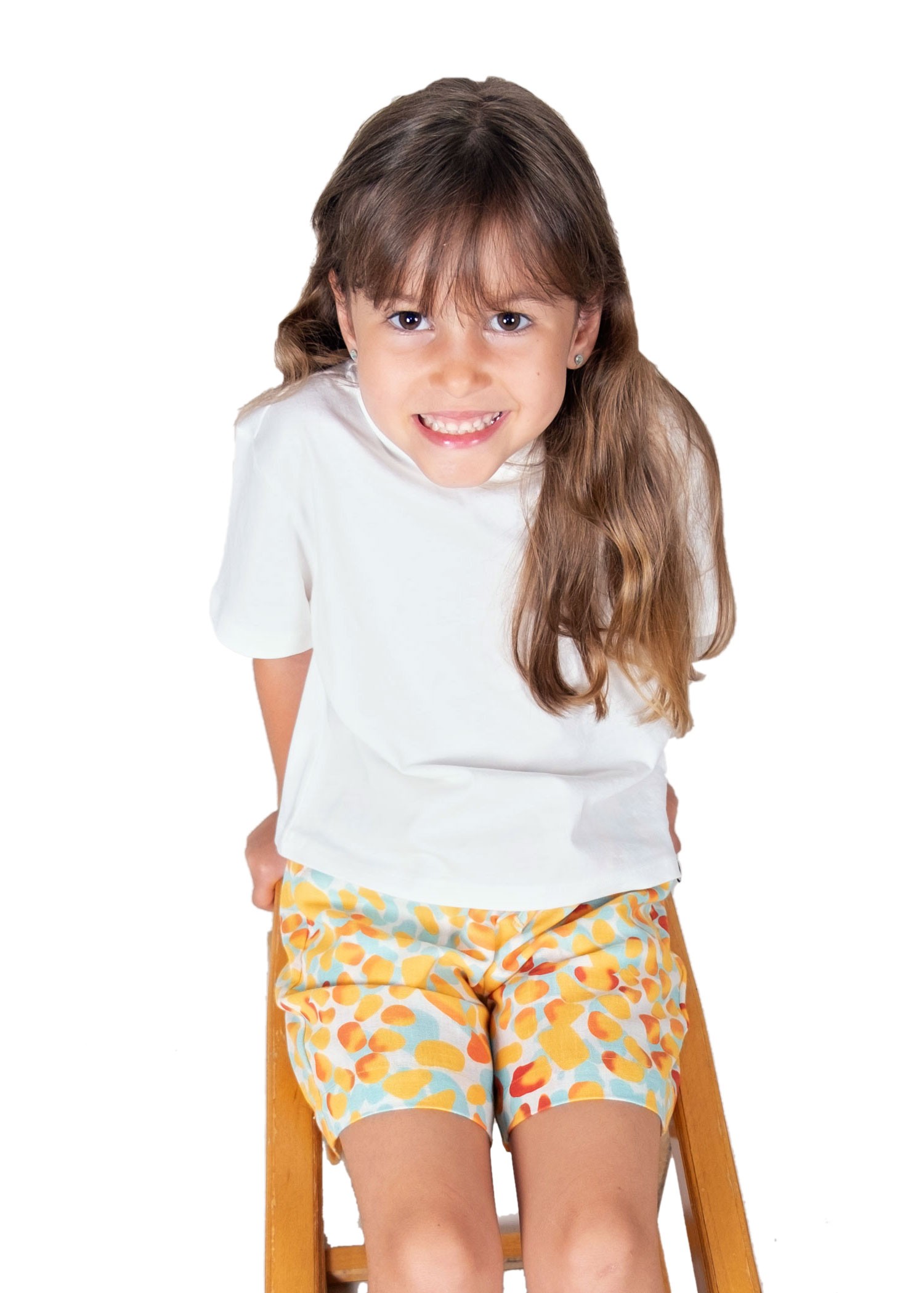 Colorful Thin Woven Summer Little Girl Shorts