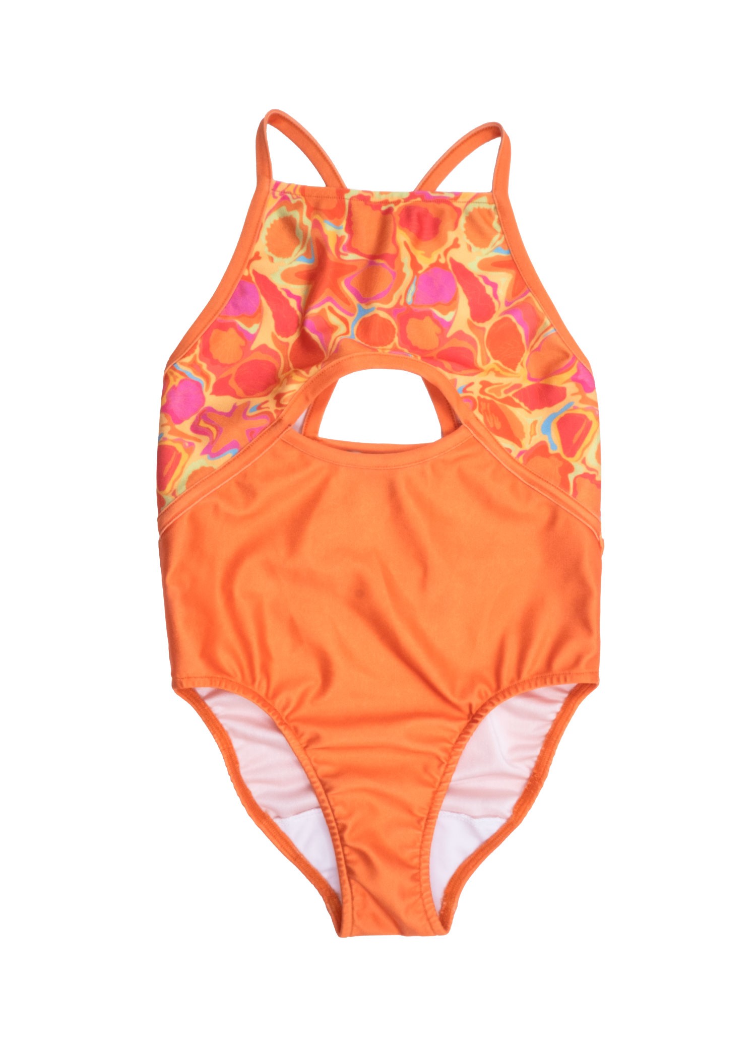 Orange Girl's Swimsuit with +50 UV Protection