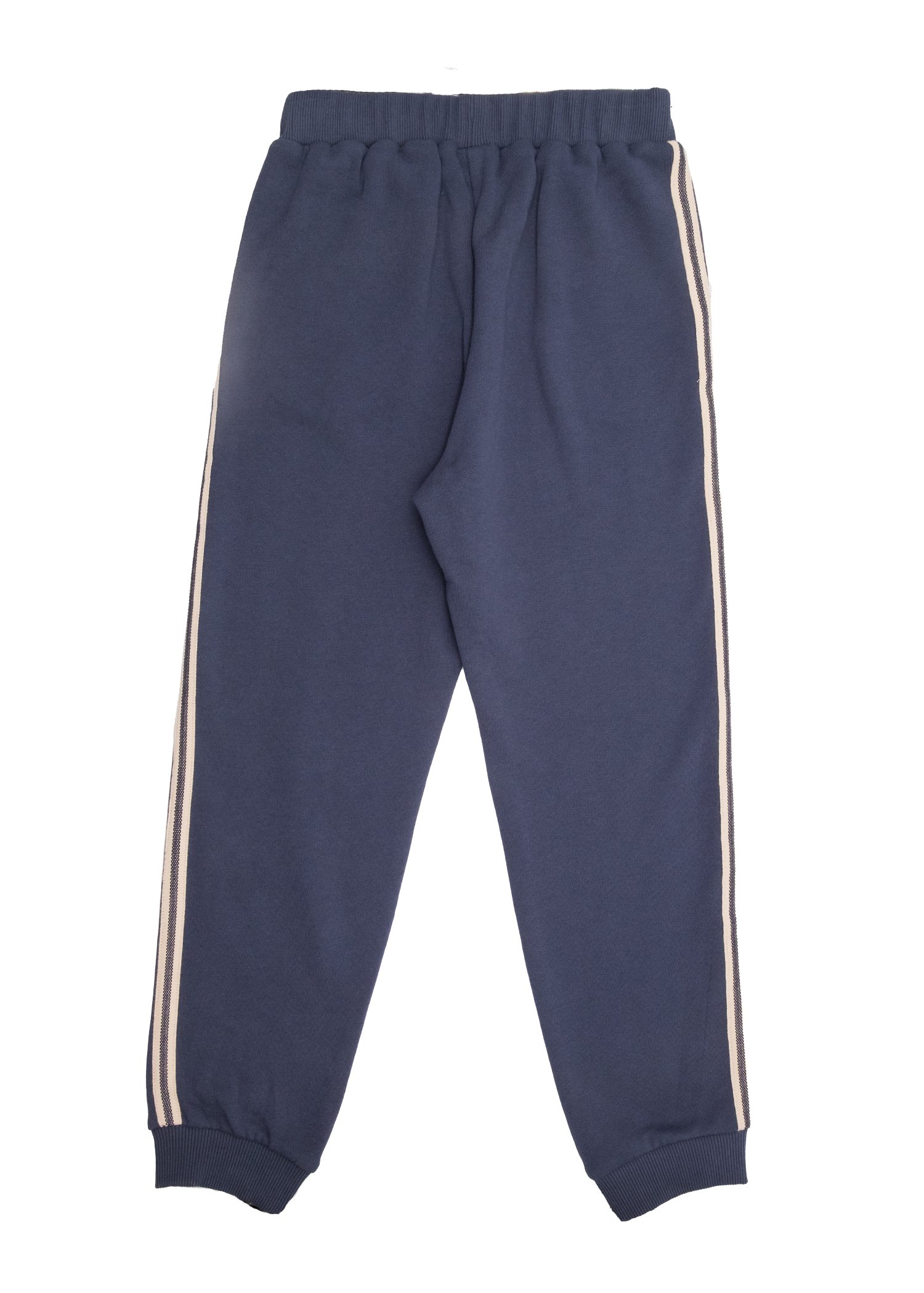 Organic Navy Blue Side Stripe Boys' Sweatpants