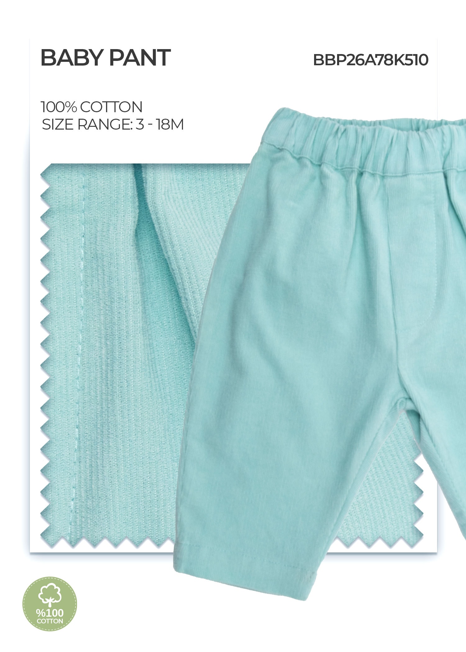 Eggshell Blue Baby Boy Pants