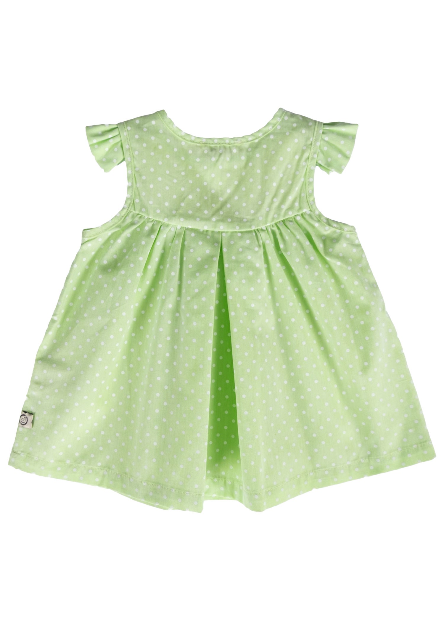 100% Cotton Robe Green Summer Baby Girl Dress