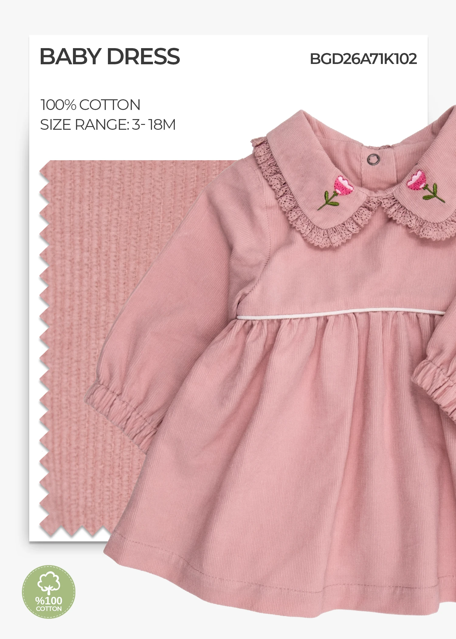 Pale Mauve Baby Dress