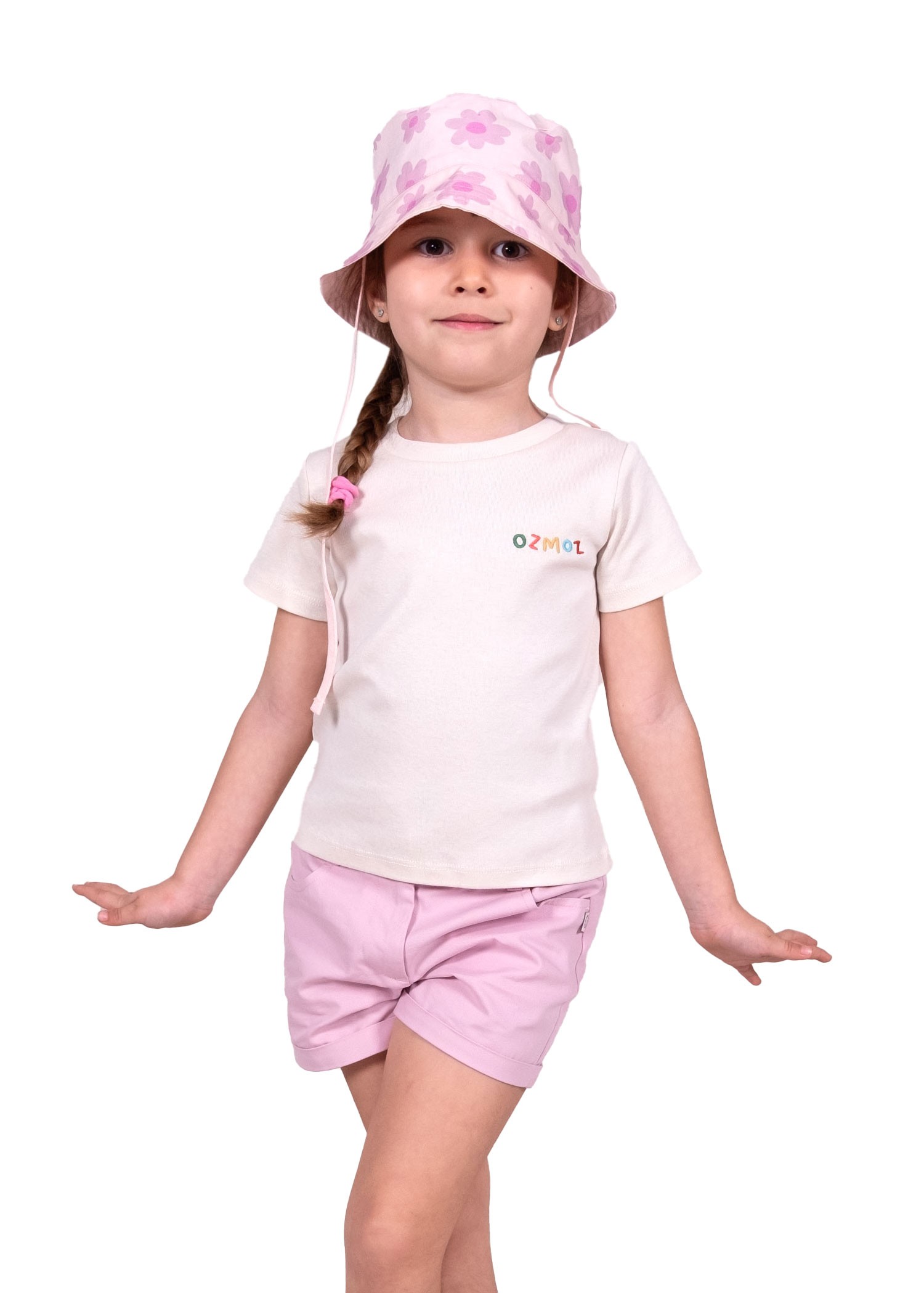 Organic Zigzag Patterned Summer Toddler Girls Tshirt