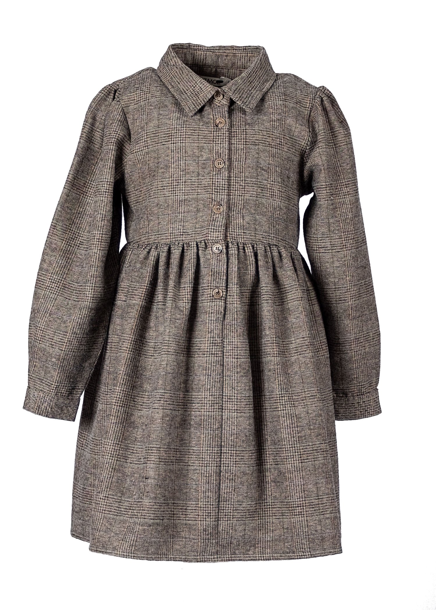 Plaid Brown Winter Girl's Dress