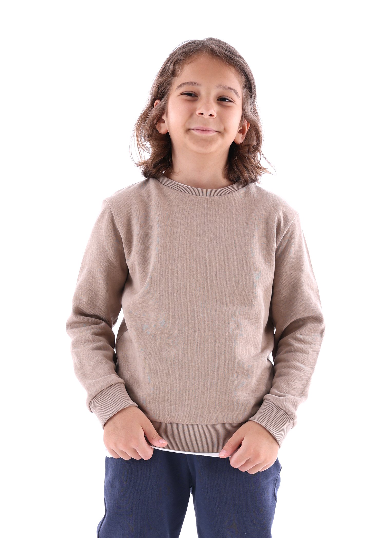 Organic Light Brown Winter Boy Sweatshirt