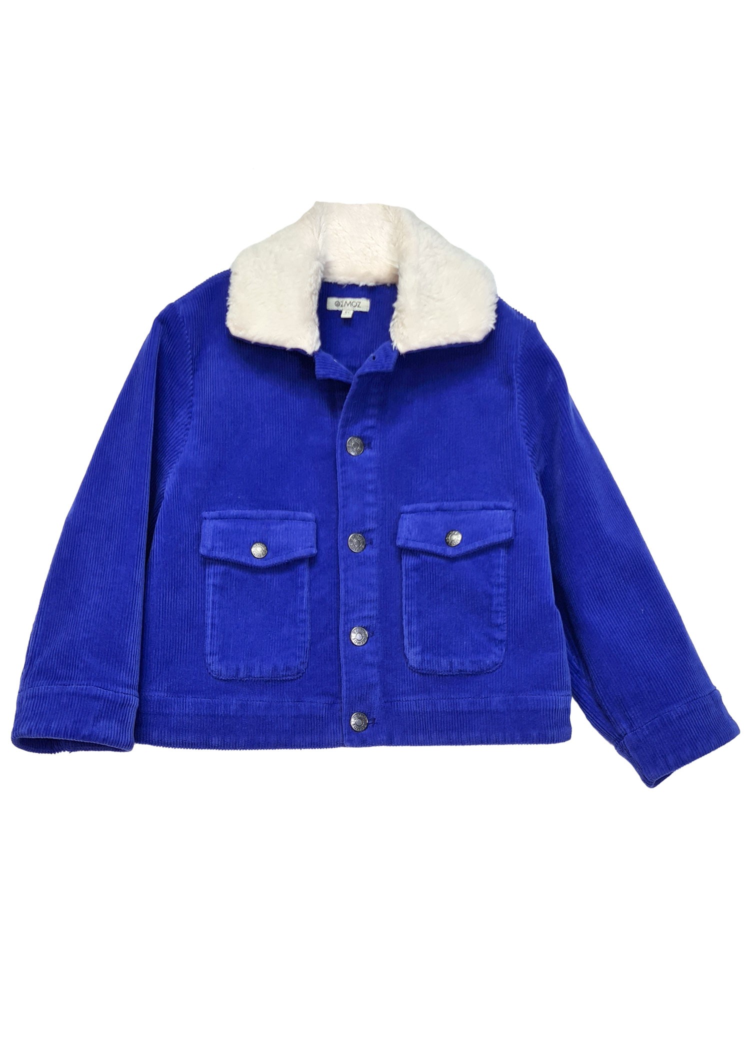 Corduroy Blue Sports Cut Winter Boy's Jacket