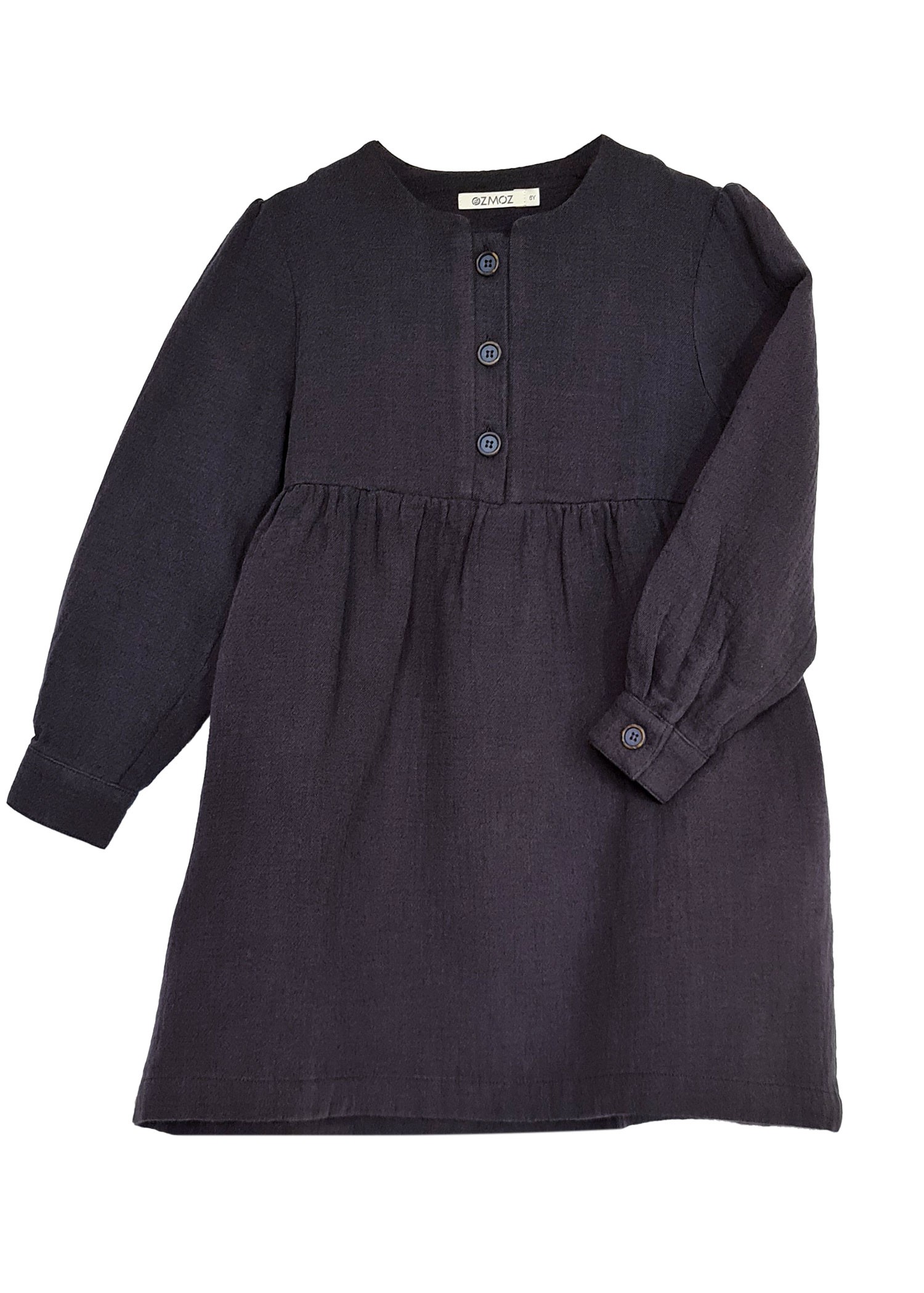 Organic Muslin Anthracite Spring Girl's Dress