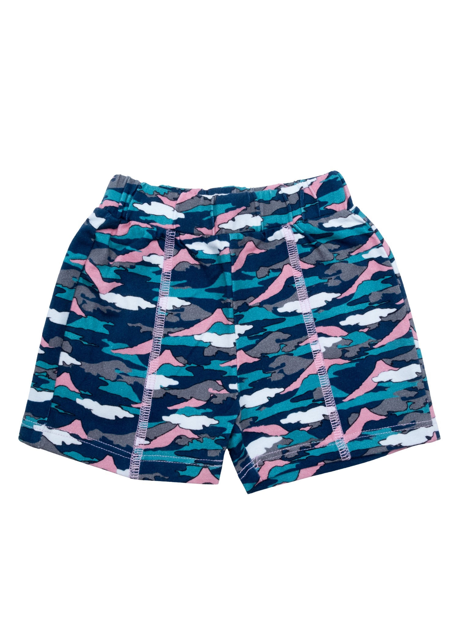 Cotton Colored Camouflage Little Girl Shorts