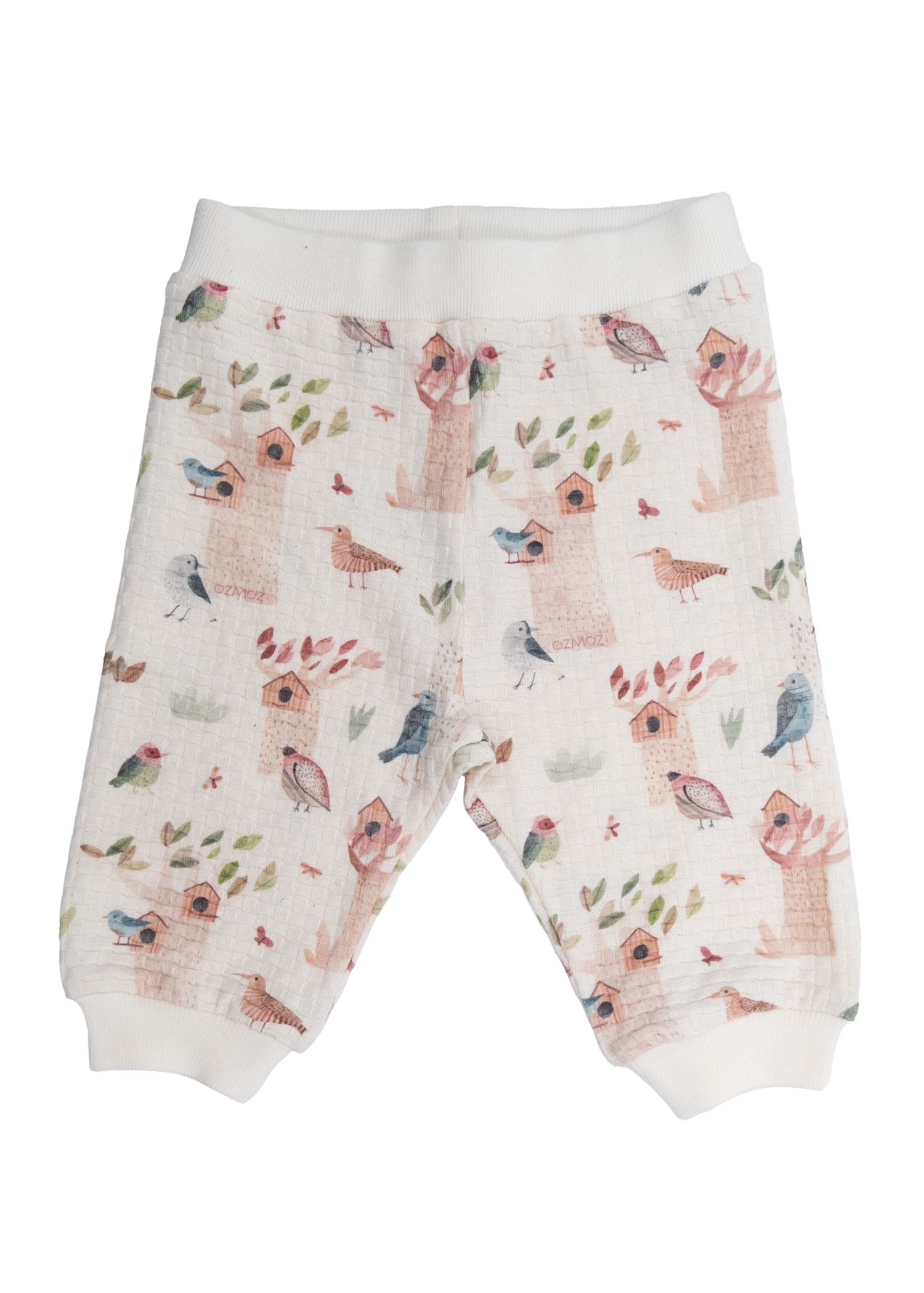 Organic Bird Patterned Spring Autumn Unisex Baby Bottom