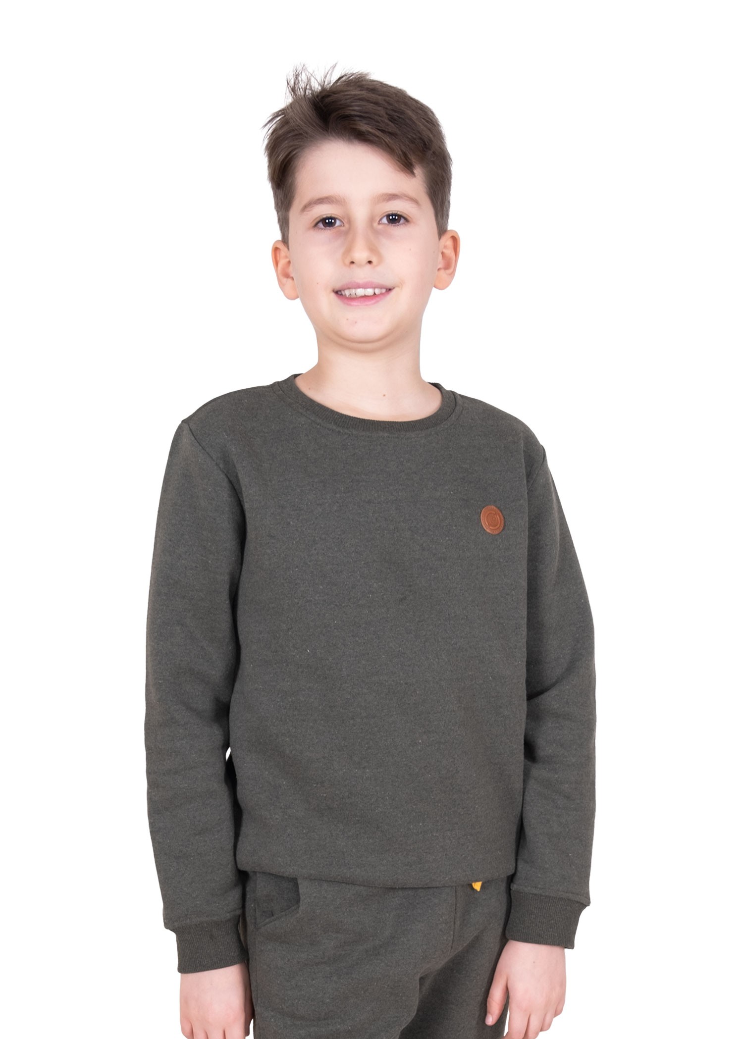 Reborn Recycled Kışlık Erkek Çocuk Sweatshirt Haki