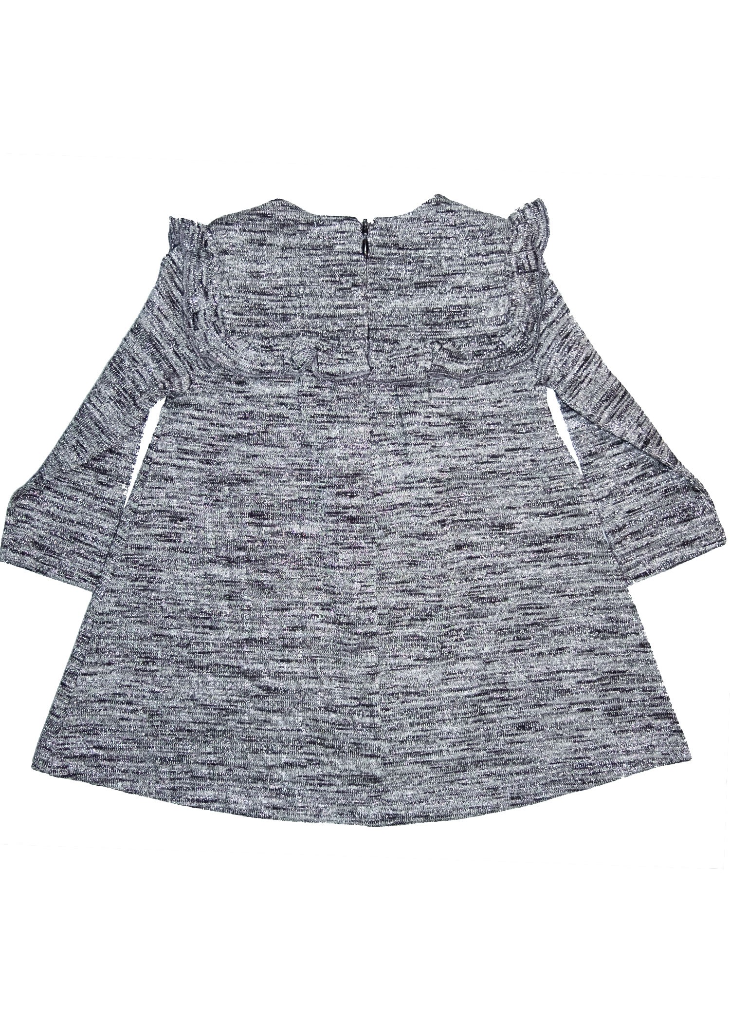 Shiny Glitter Frilly Gray Winter Baby Girl Dress