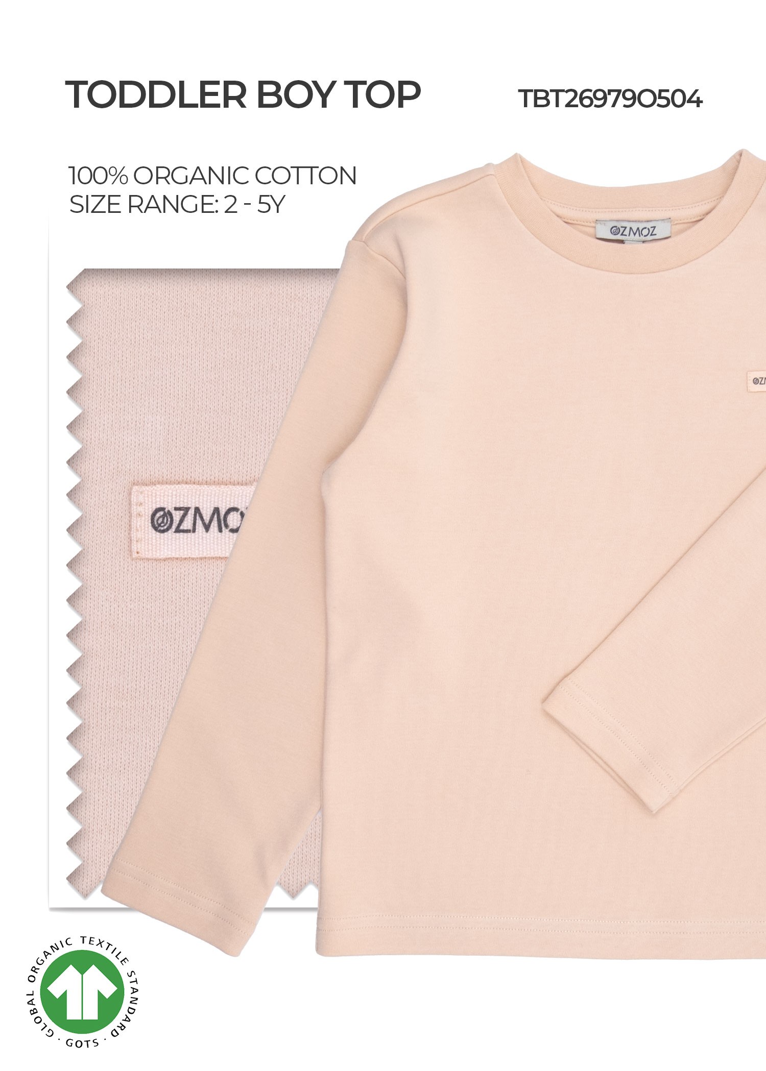 Organic Desert Dust Toddler Boy Top