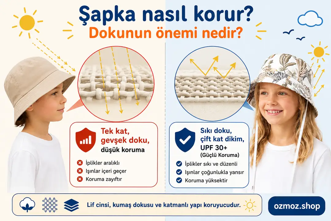 UV Koruma değeri kumaşın dokusu ile doğrudan ilişkilidir.