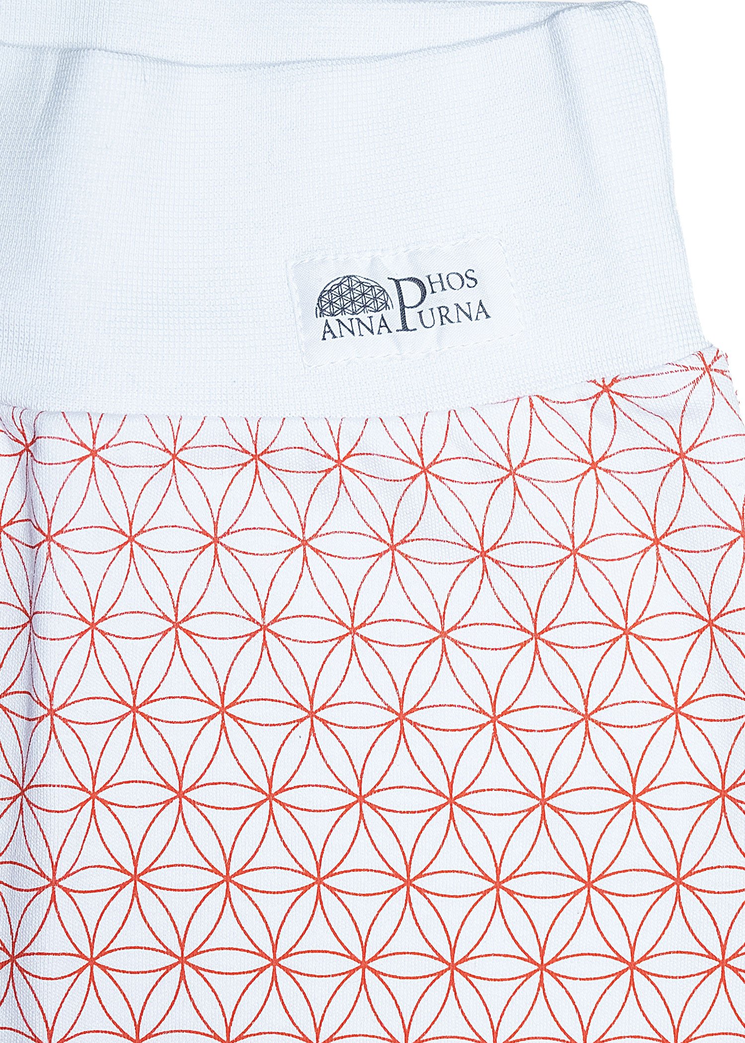 Organic Flower of Life Patterned White Baby Pants