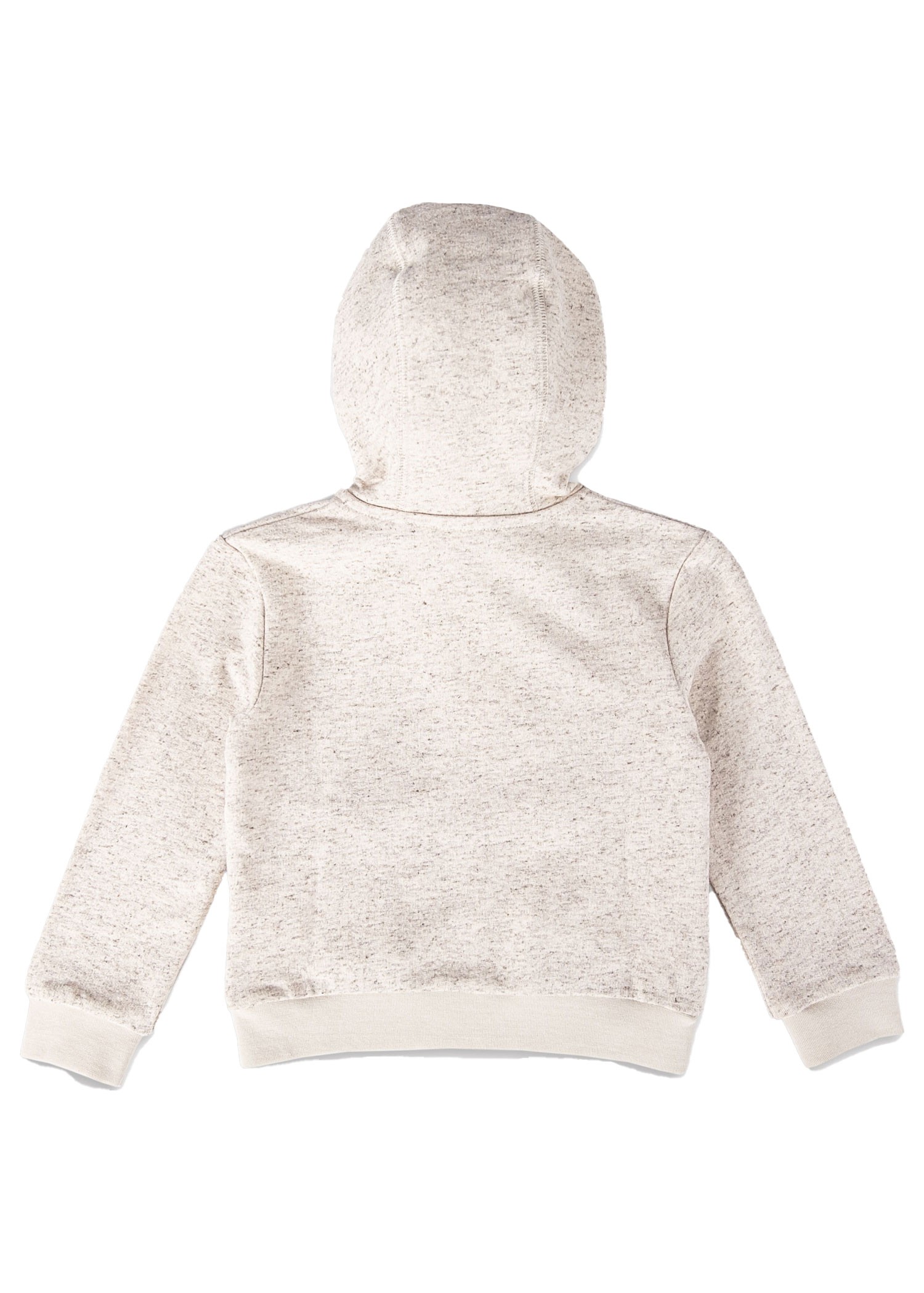 Cotton & Wool & Hemp Hooded Zippered Ecru Winter Unisex Baby Jacket