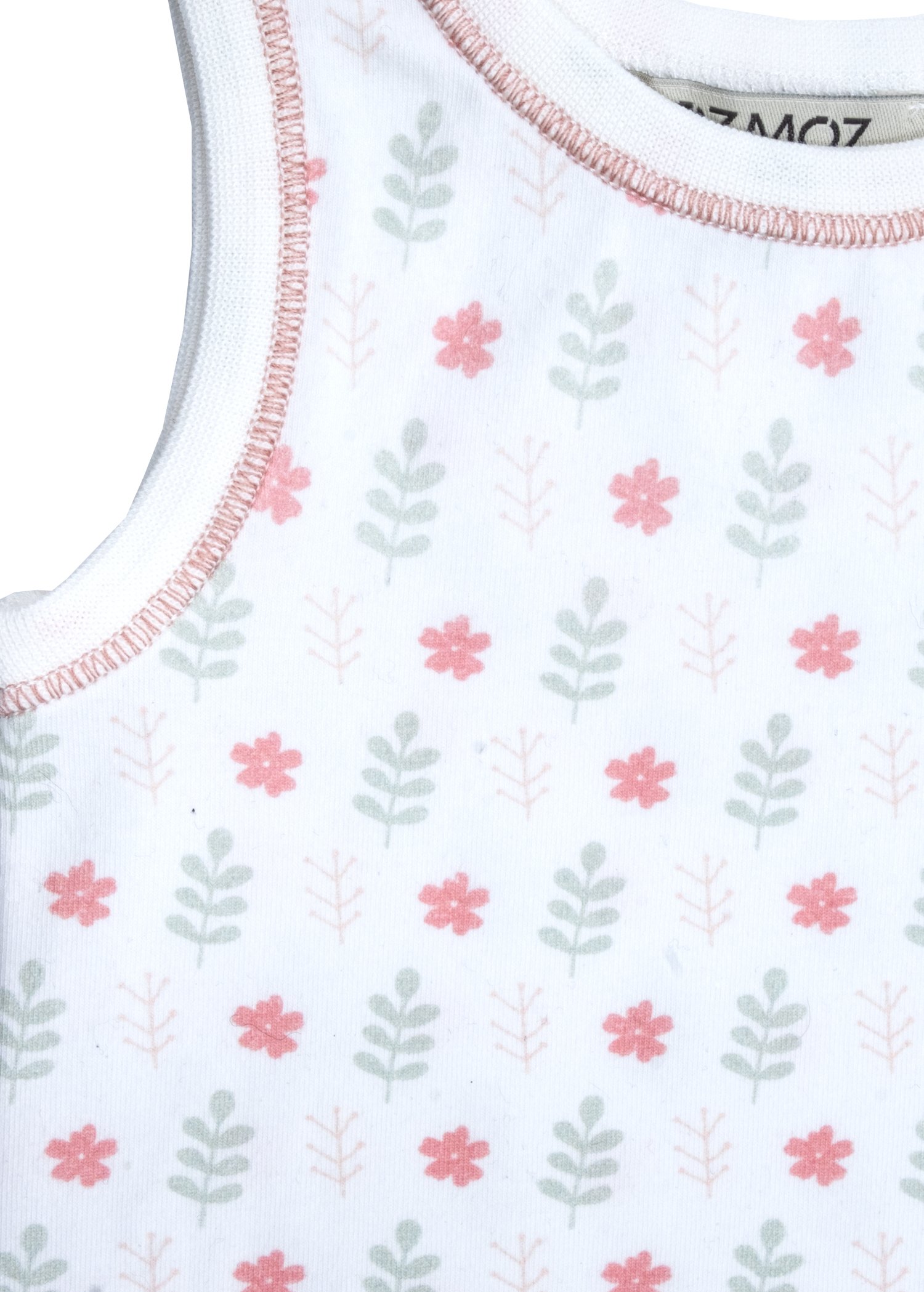 Organic Leaf Patterned Baby Girl Athlete Body