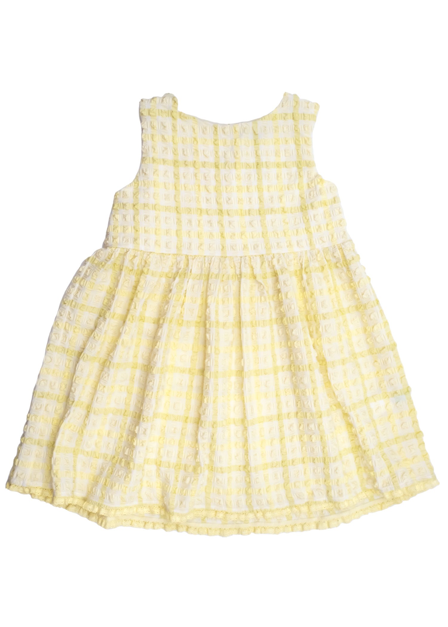 Recycle Special Woven Yellow Summer Girl's Dress