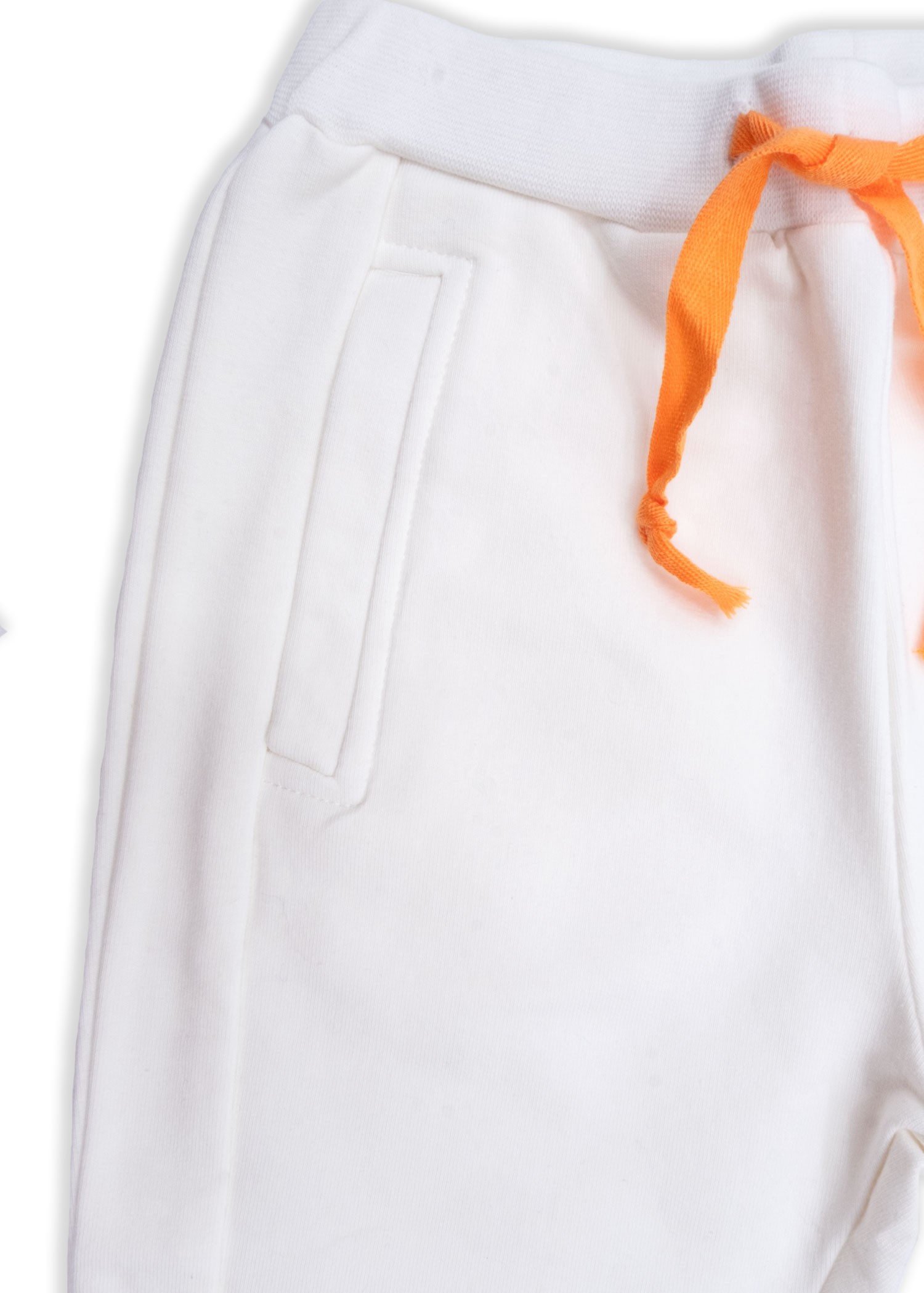 Hooded Zippered White Winter Little Boy Tracksuit Set