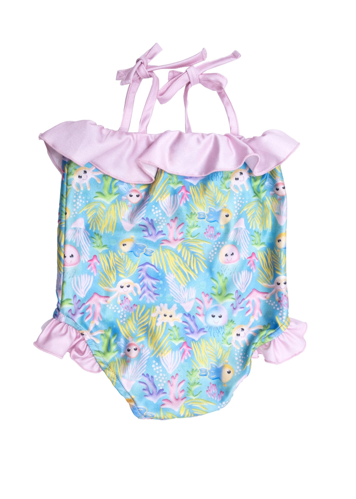 +50 UV Protection Strappy Little Girl's Swimsuit
