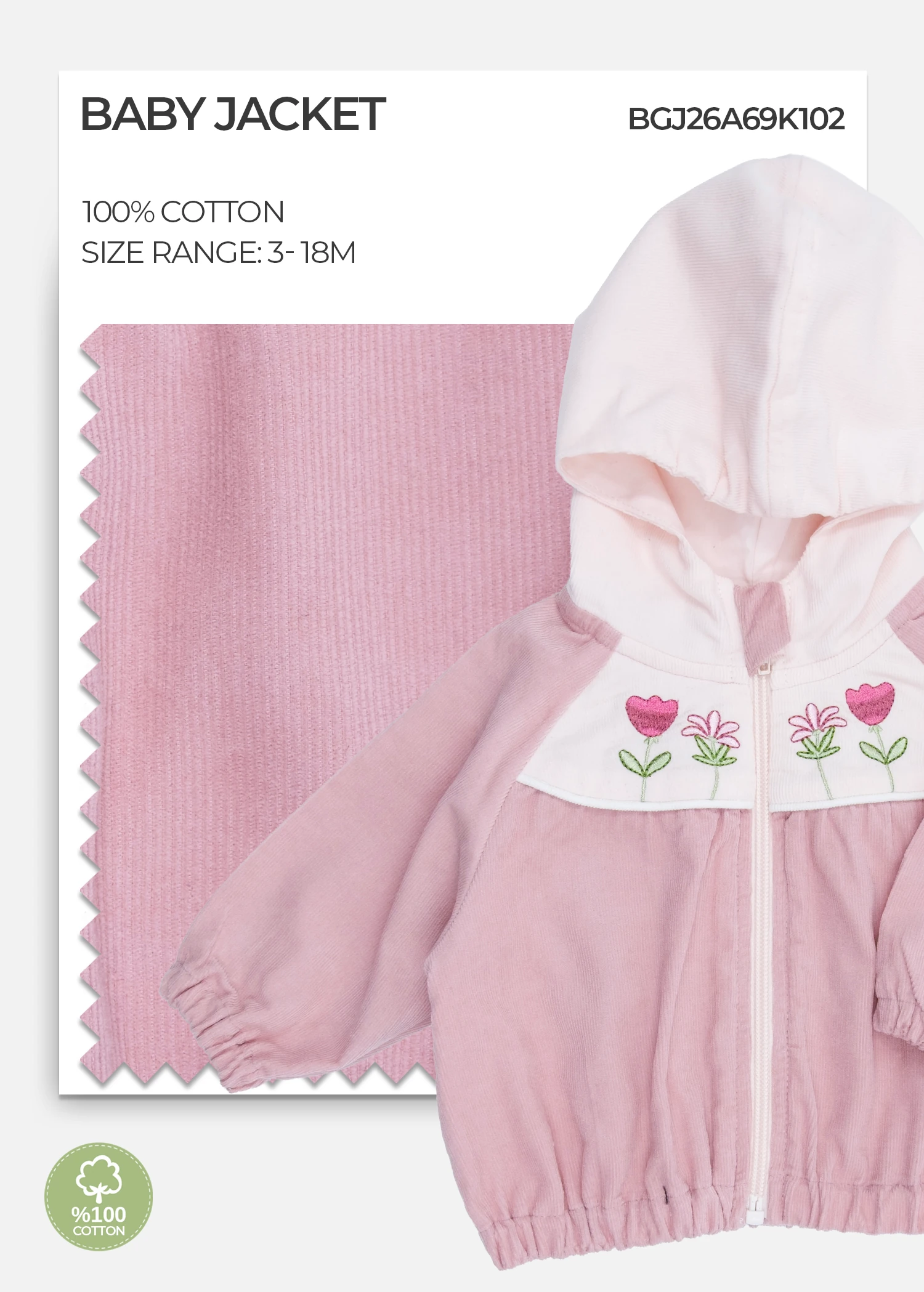 Pale Mauve Baby Jacket