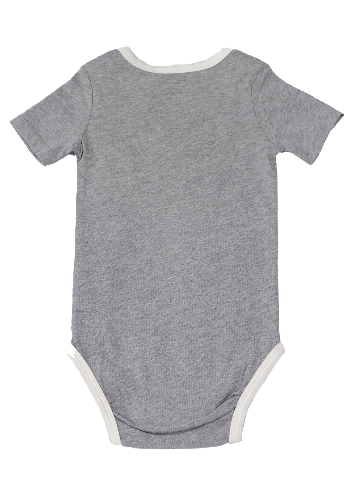 Lamb Printed Organic Unisex Baby Bodysuit Grey