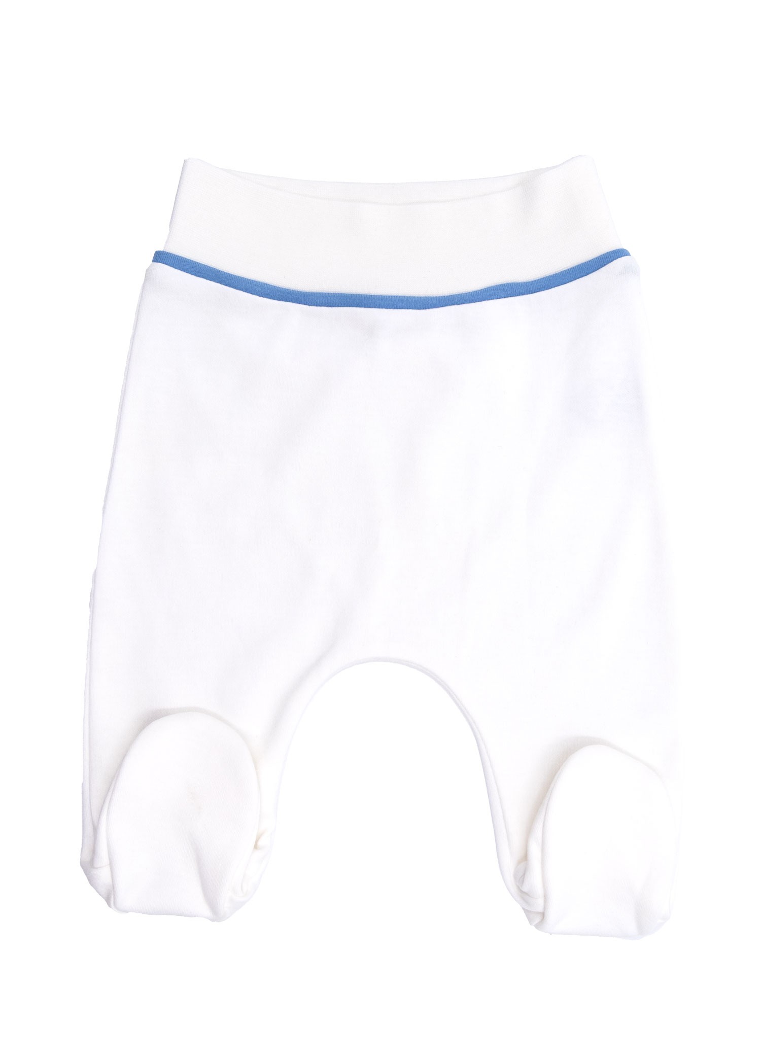 Organic White Baby Boy Footie Pants