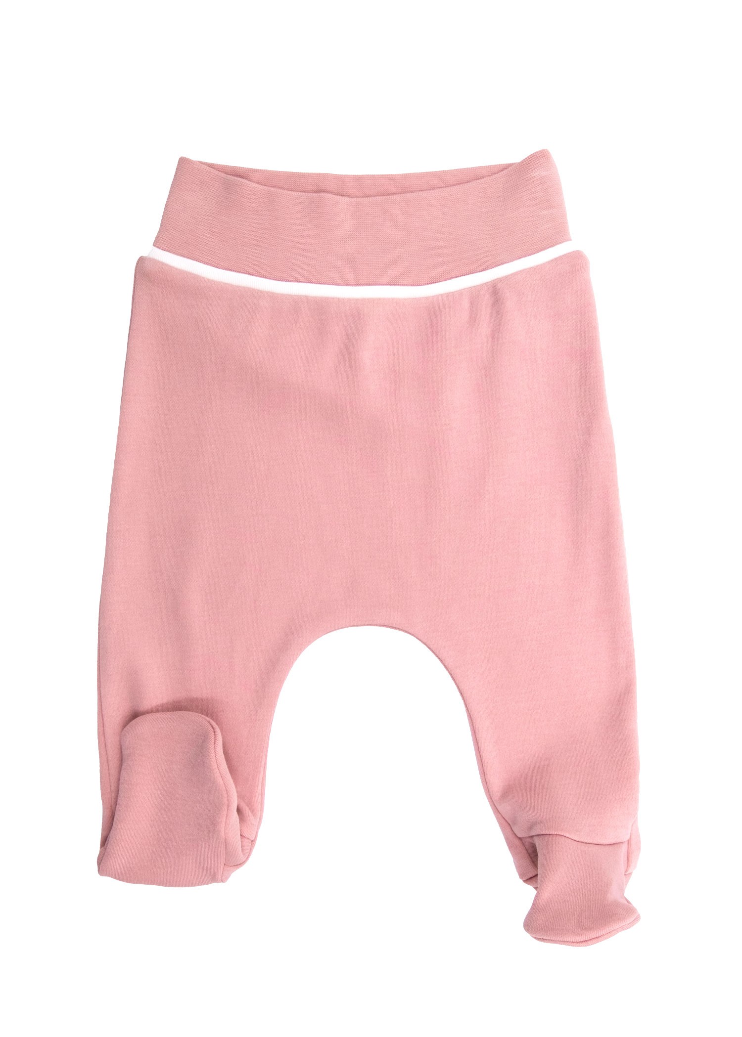 Organic Pale Mauve Baby Girl Footie Pants