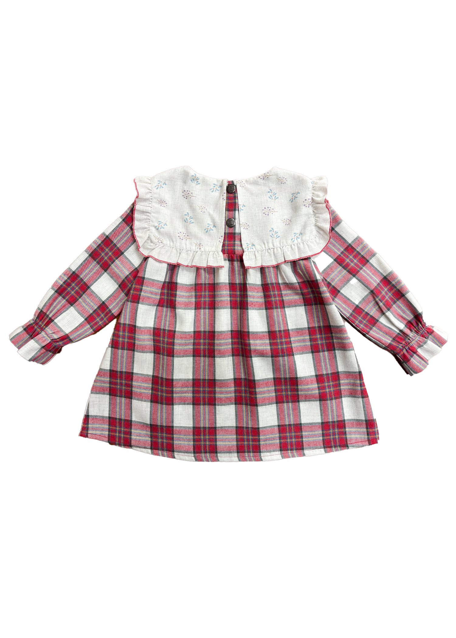 Plaid Red Winter Little Girl Dress