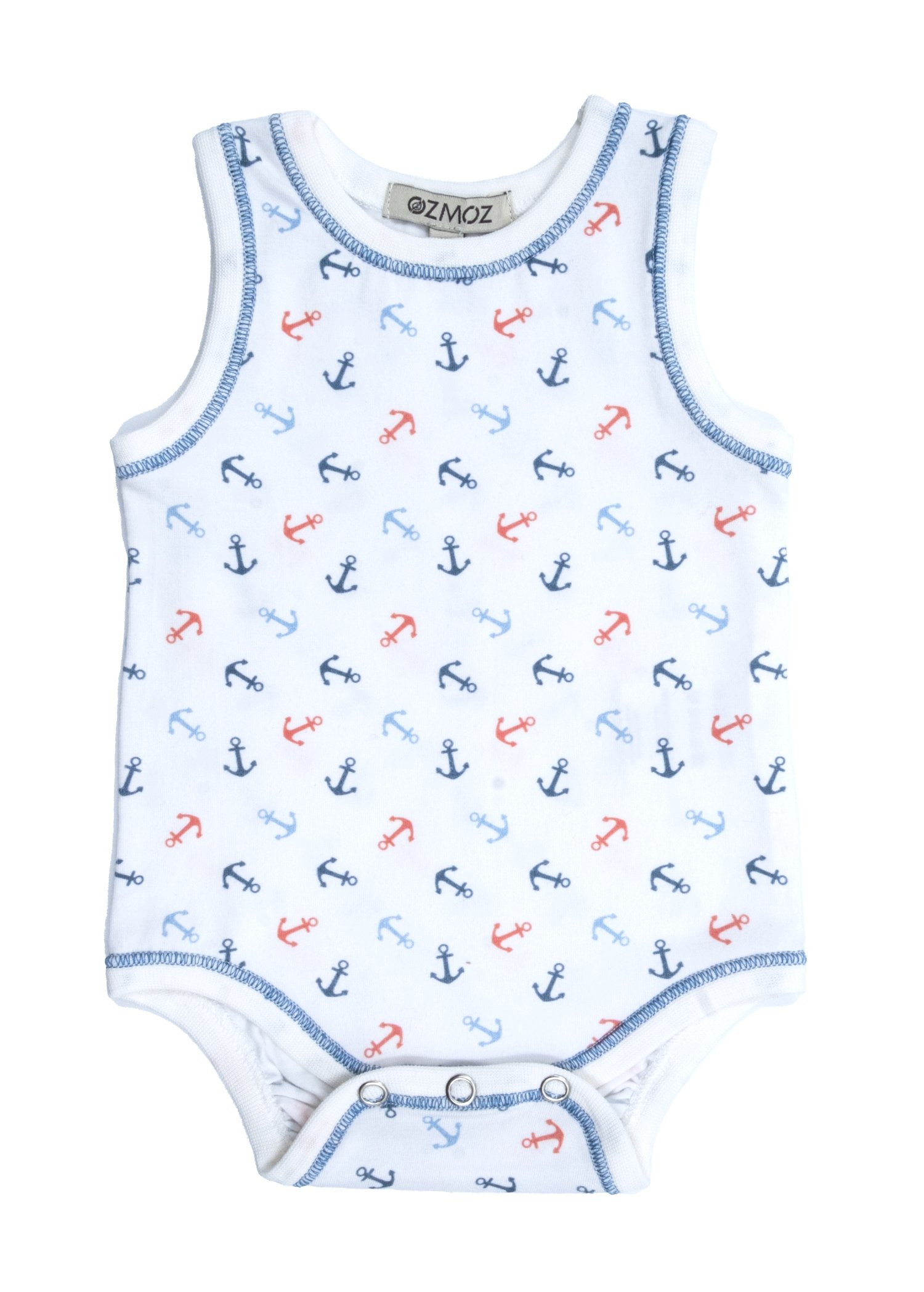 Organic Baby Boy Sleeveless Bodysuit 3-Pack (Assorted Prints)
