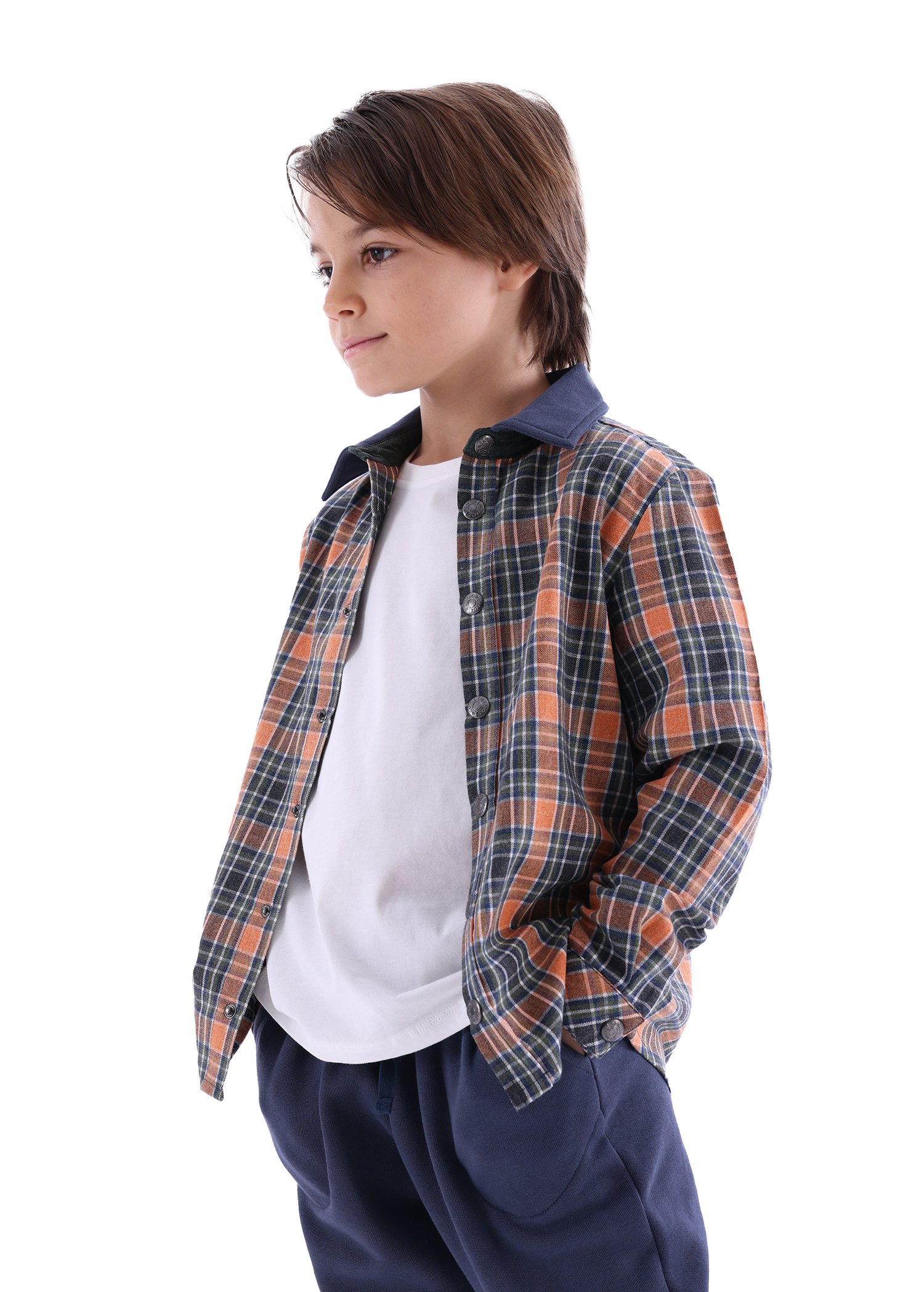 Plaid Woven Winter Boy's Shirt