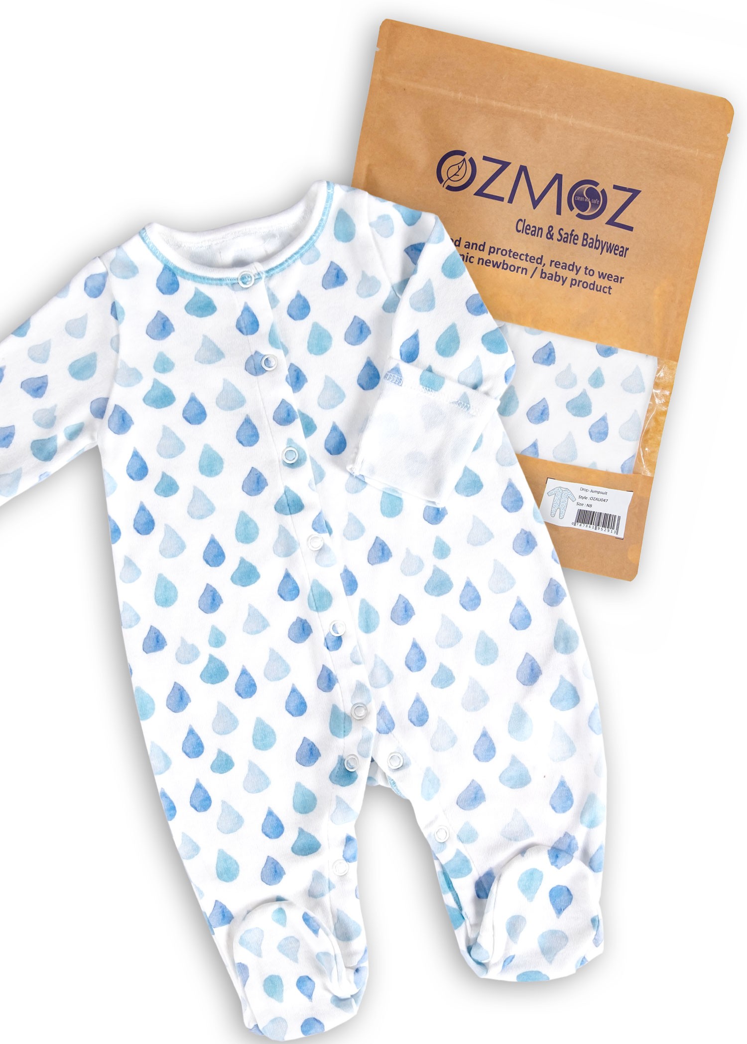 Clean and Safe Sterile Ready to Wear Organic Baby Boy Booties Overalls