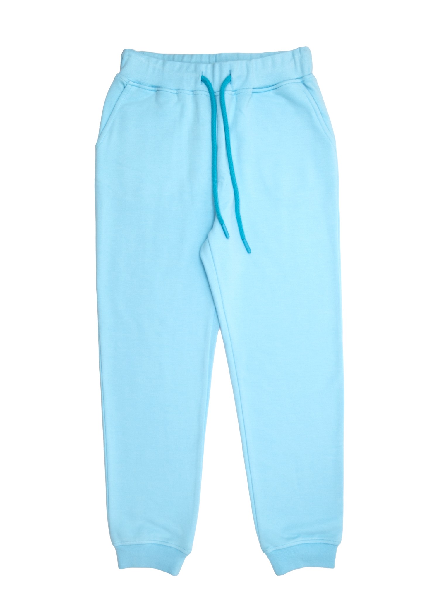 Bamboo Fabric Raised Blue Winter Unisex Children's Sweatpants