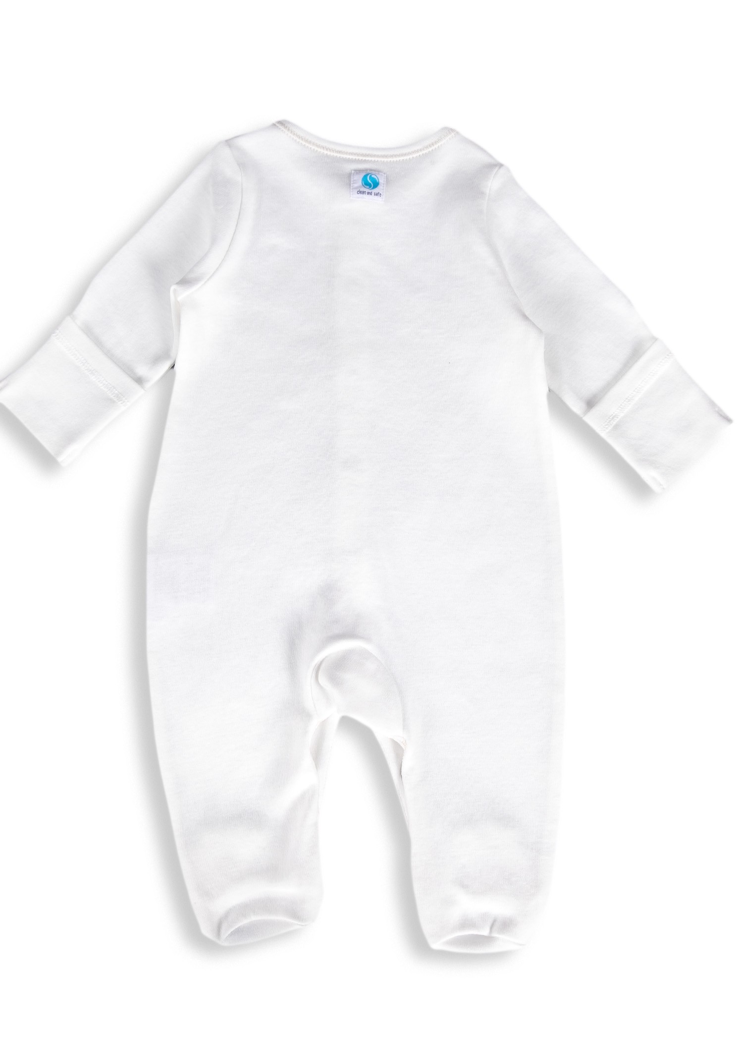 Clean and Safe Steril Giyilmeye Organik Hazır Unisex Bebek Tulum-Zebra