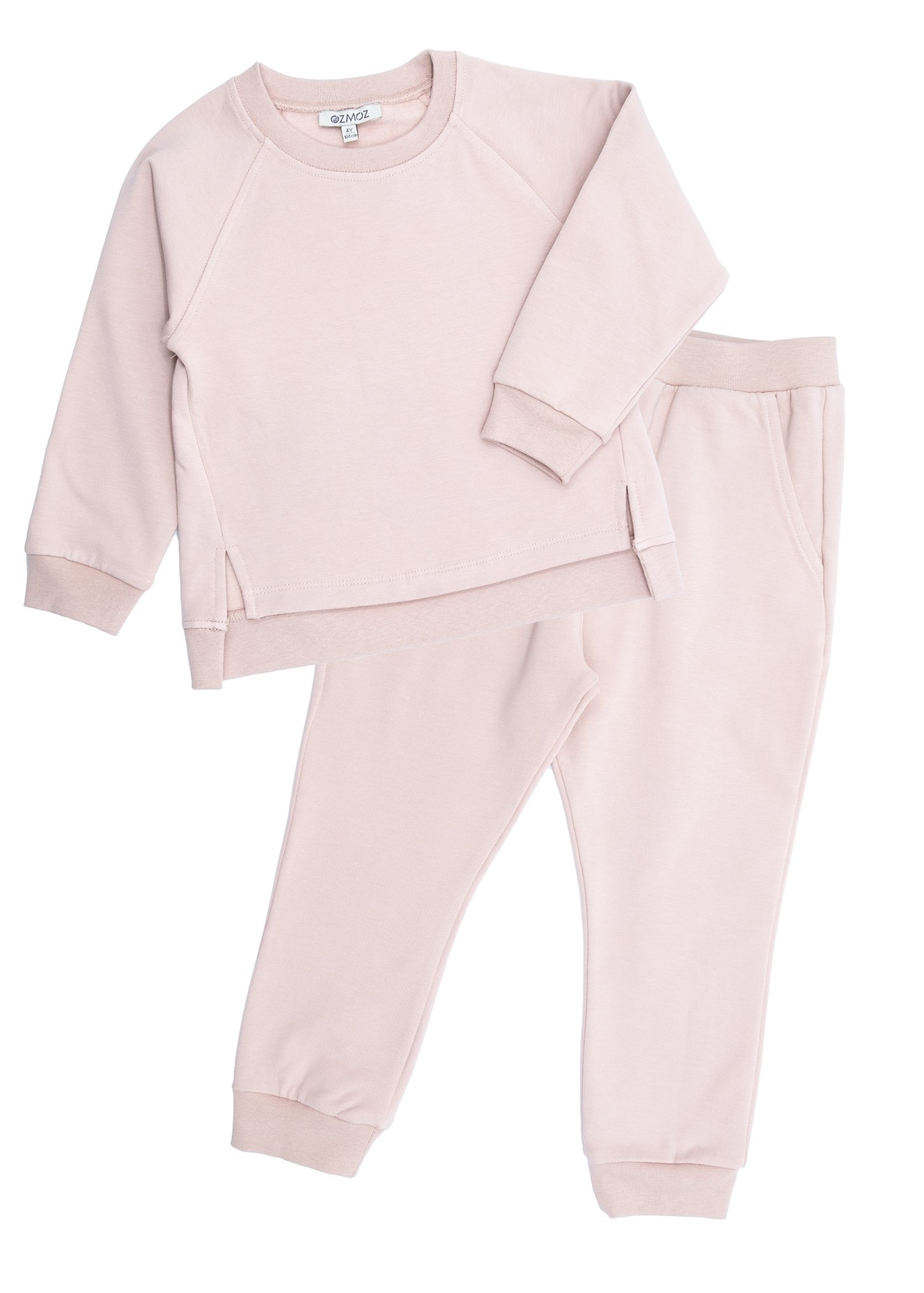 Organic Beige Winter Little Girl Tracksuit Set