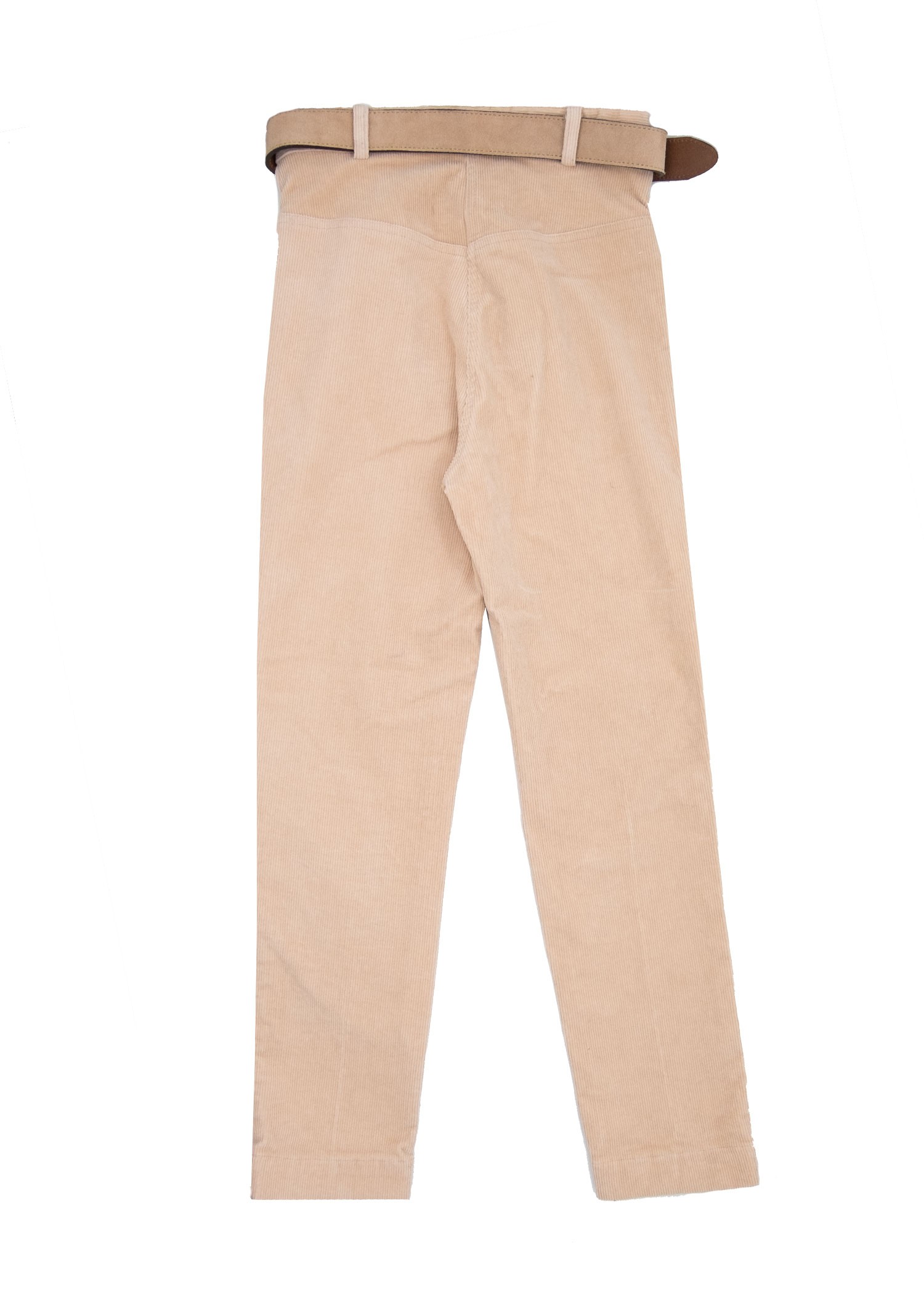 Corduroy Slim Cut Cream Winter Unisex Kids Trousers